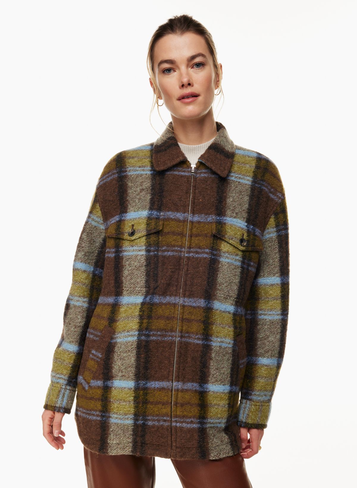 Aritzia hot sale plaid coat