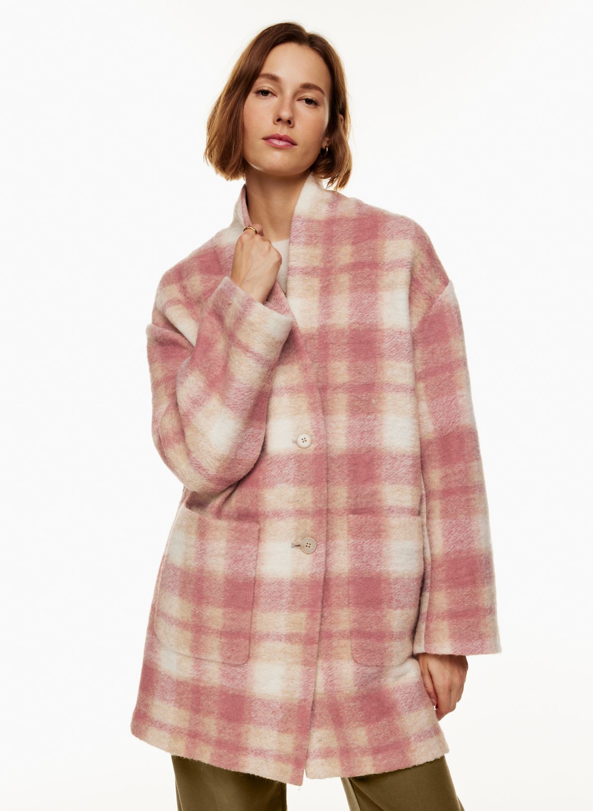 Aritzia sale plaid coat