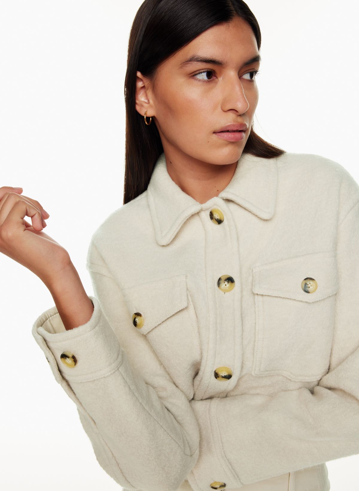 Cropped Wool Twill Jacket - Ready to Wear