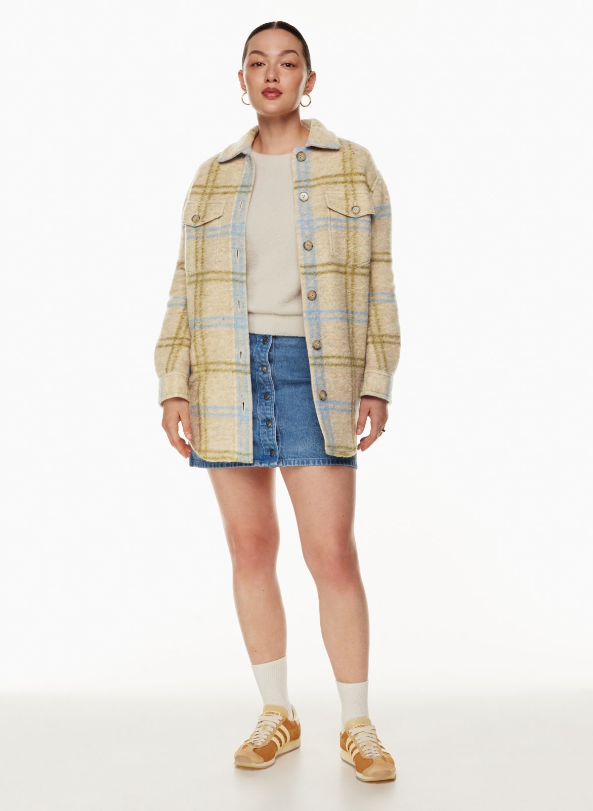 Aritzia plaid jacket sales