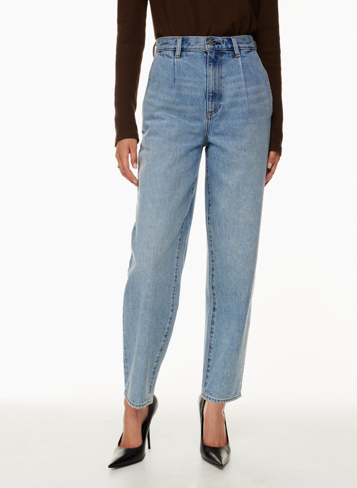 High-rise tapered jeans