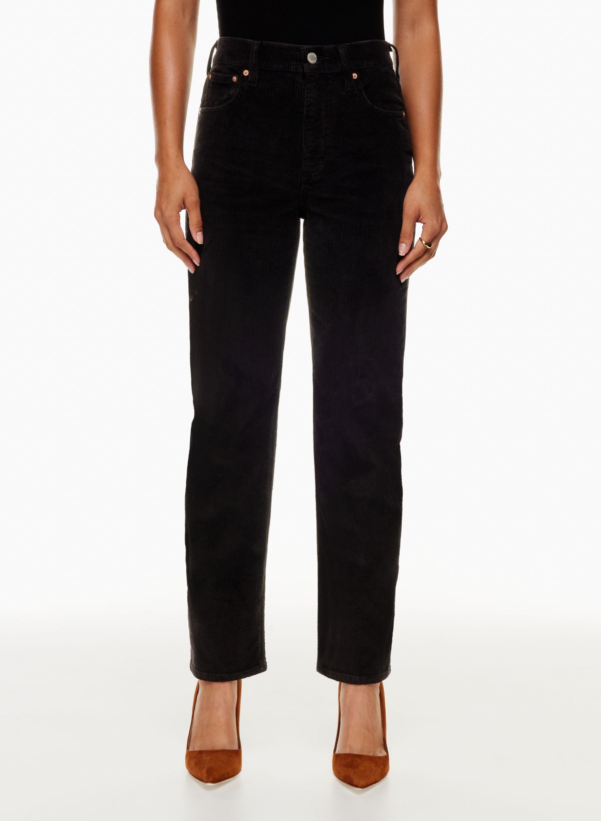 Denim Forum THE ARLO HI-RISE STRAIGHT CORDUROY PANT