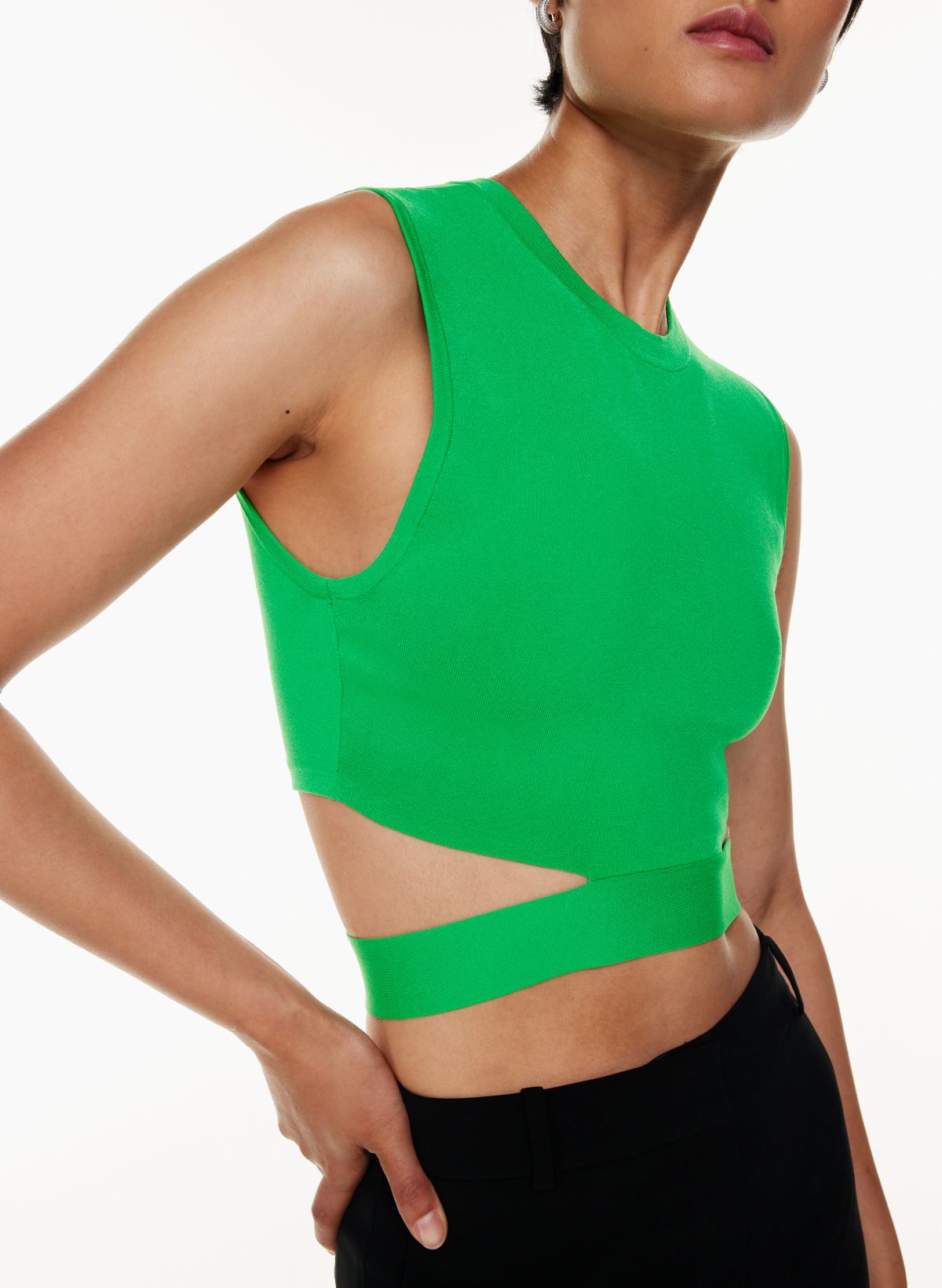 BABATON (ARITZIA) Contour Muscle Bodysuit Gloss Green | Size Medium