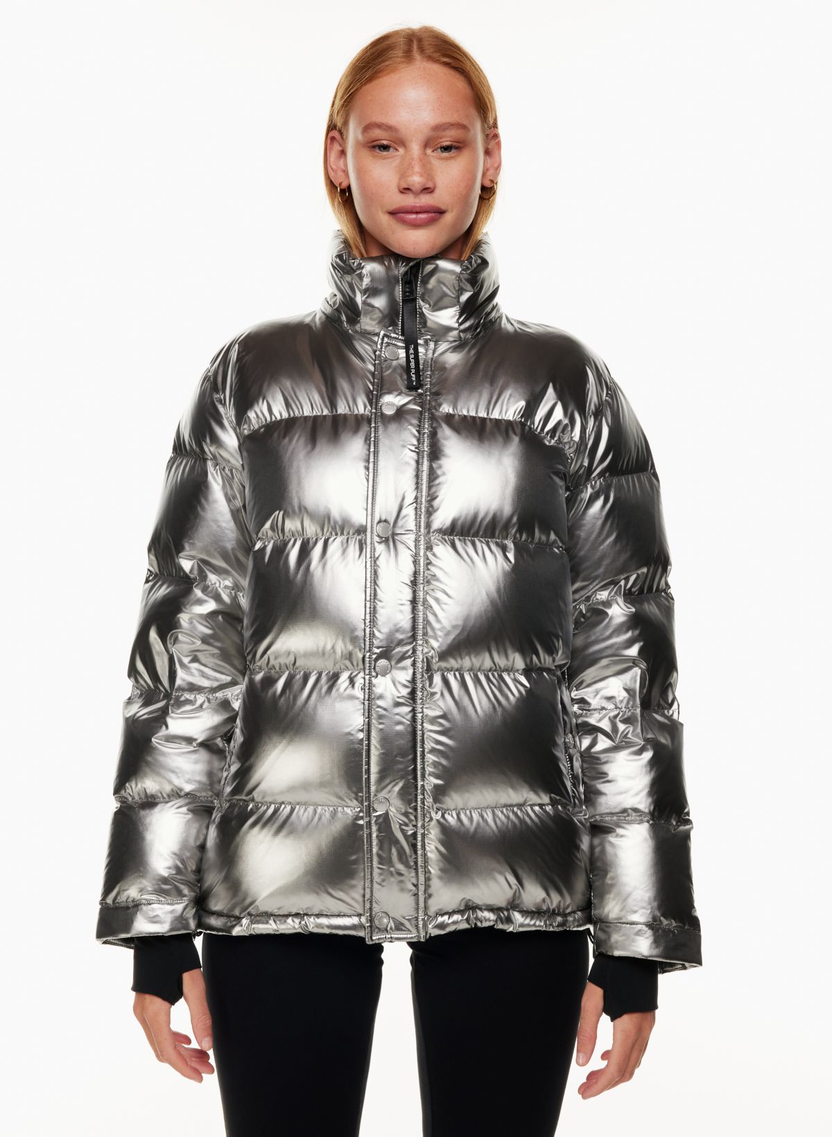 Aritzia store silver puffer