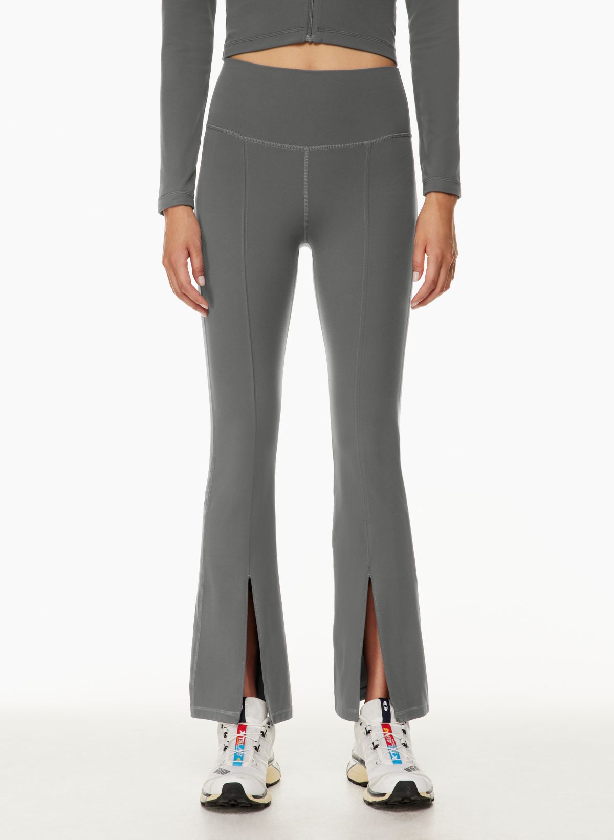 Aritzia Tna Buttery Hi-rise Atmosphere Flare Leggings Gray - $38 (51% Off  Retail) - From Brianna