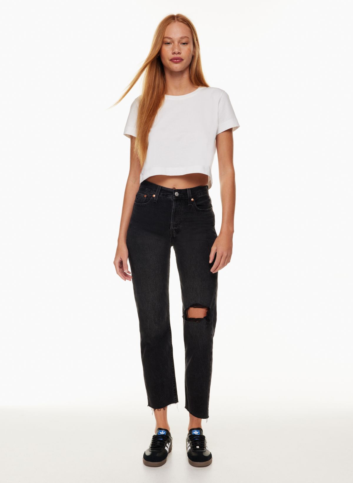 Wedgie straight shop levi's black