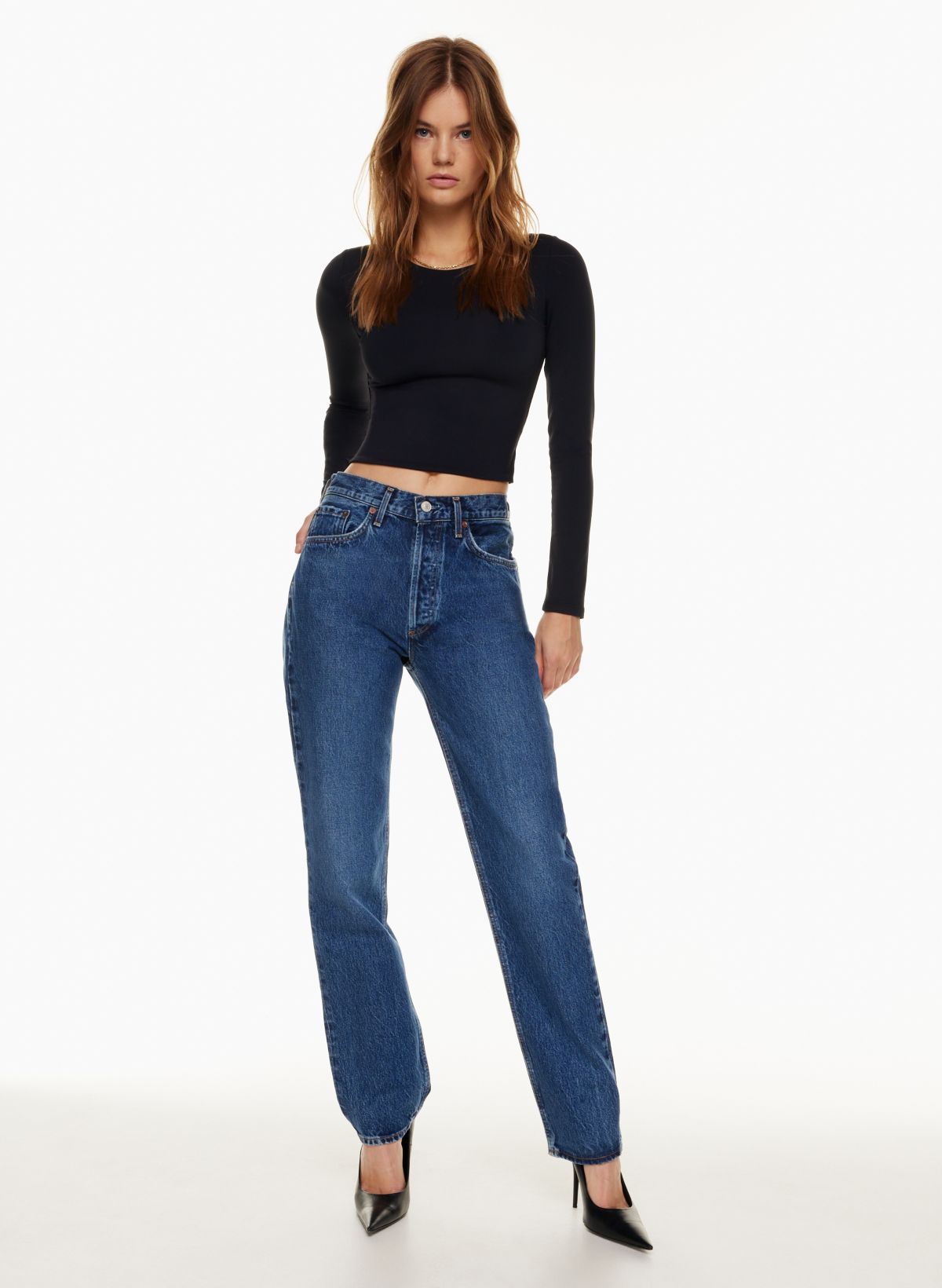 Mid-Rise Fitted Jeans – Ealora