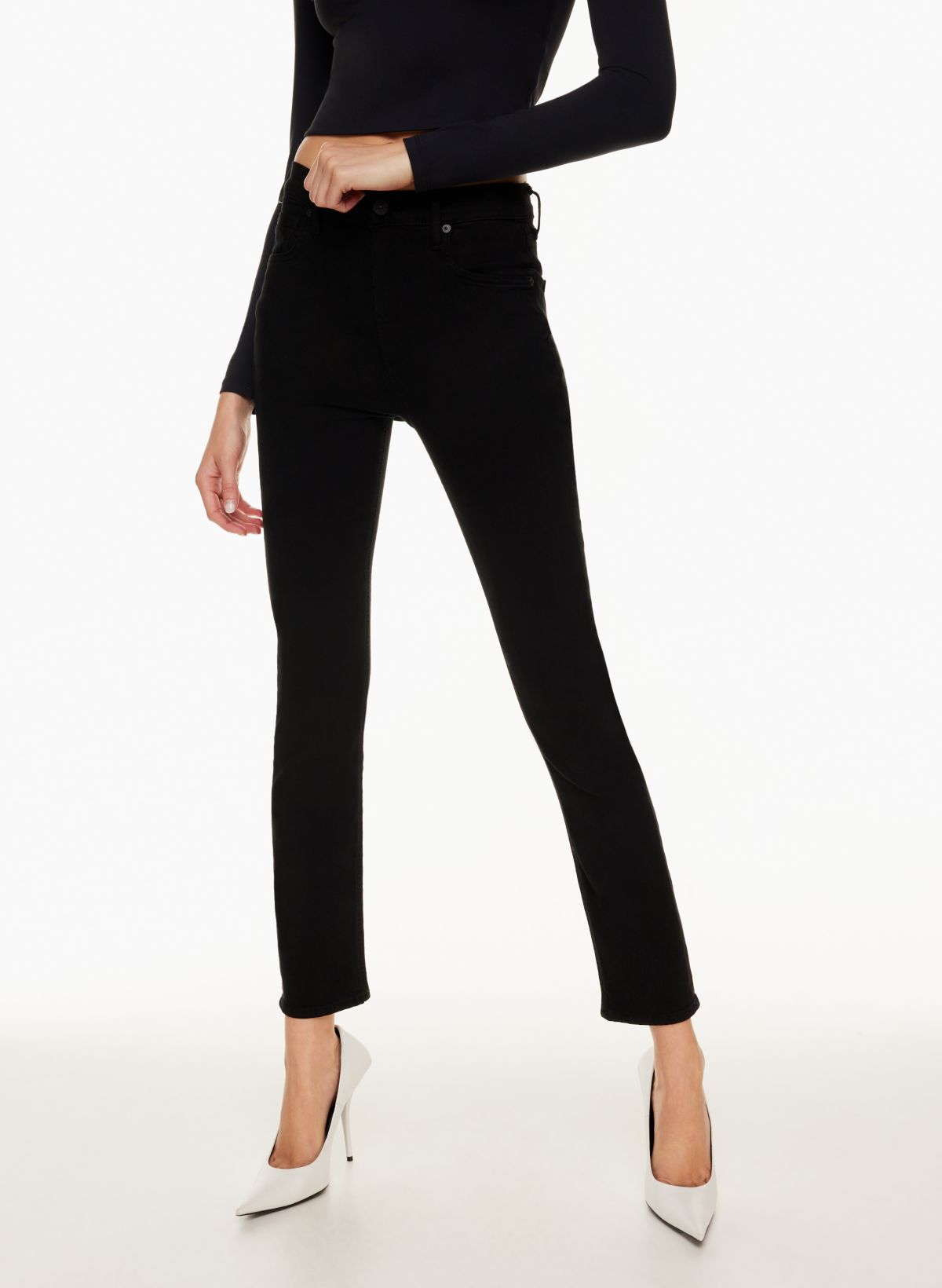 Citizens of Humanity Jolene High Rise Vintage Slim in Plush Black