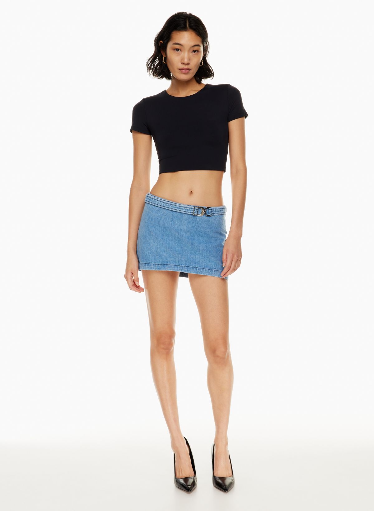 EB Denim MINI WRAP SKIRT