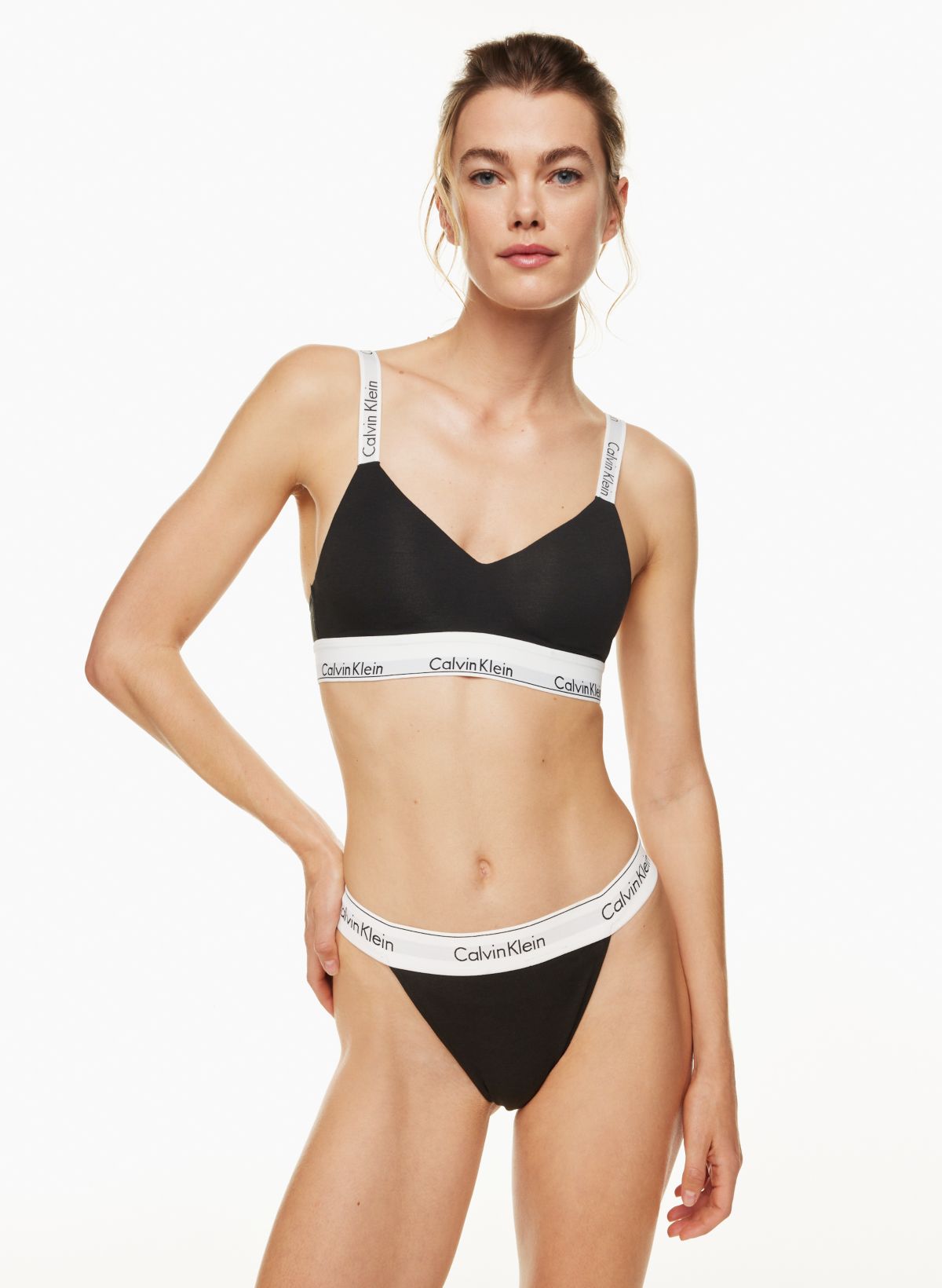 Calvin Klein - Modern Cotton Lightly Lined Bralette on Designer Wardrobe