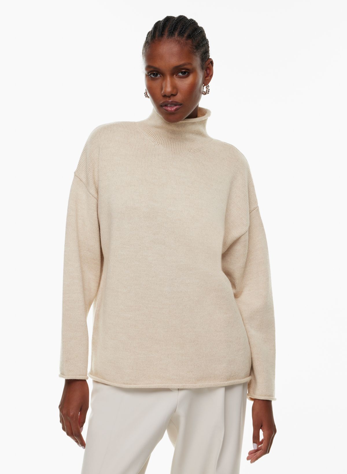 Turtleneck shop crew neck