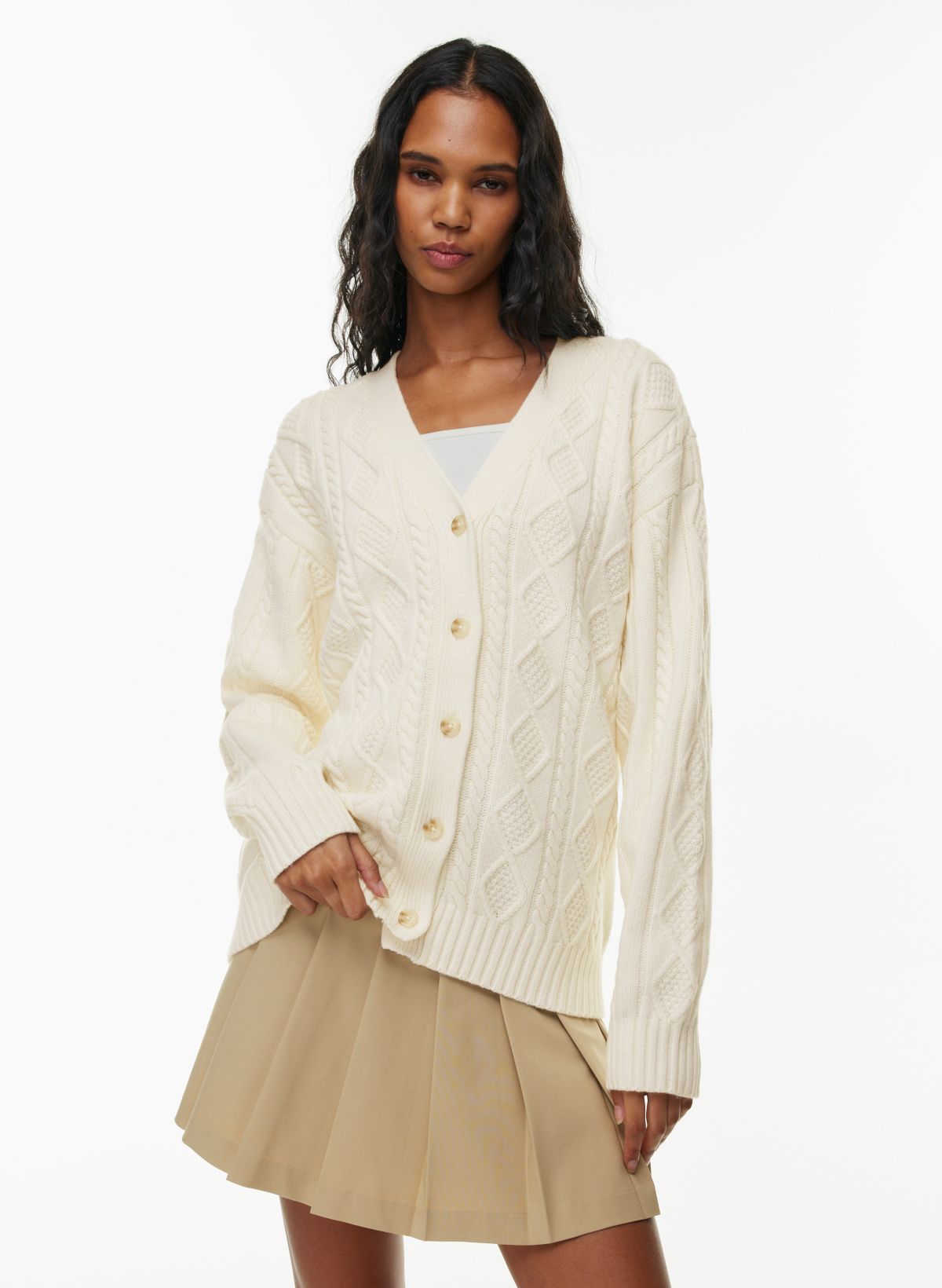 White cardigan deals