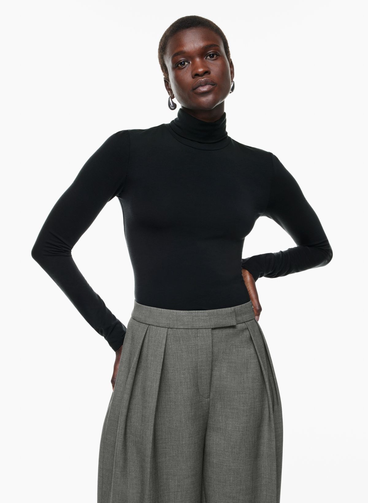 Better Base Long Sleeve Turtleneck - Black - Boutique 23