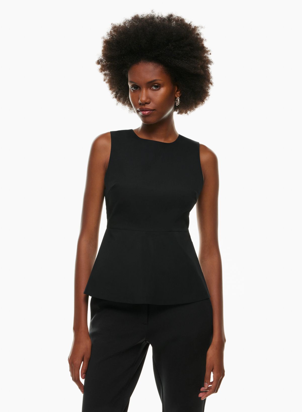 Black Carlota Peplum Blouse