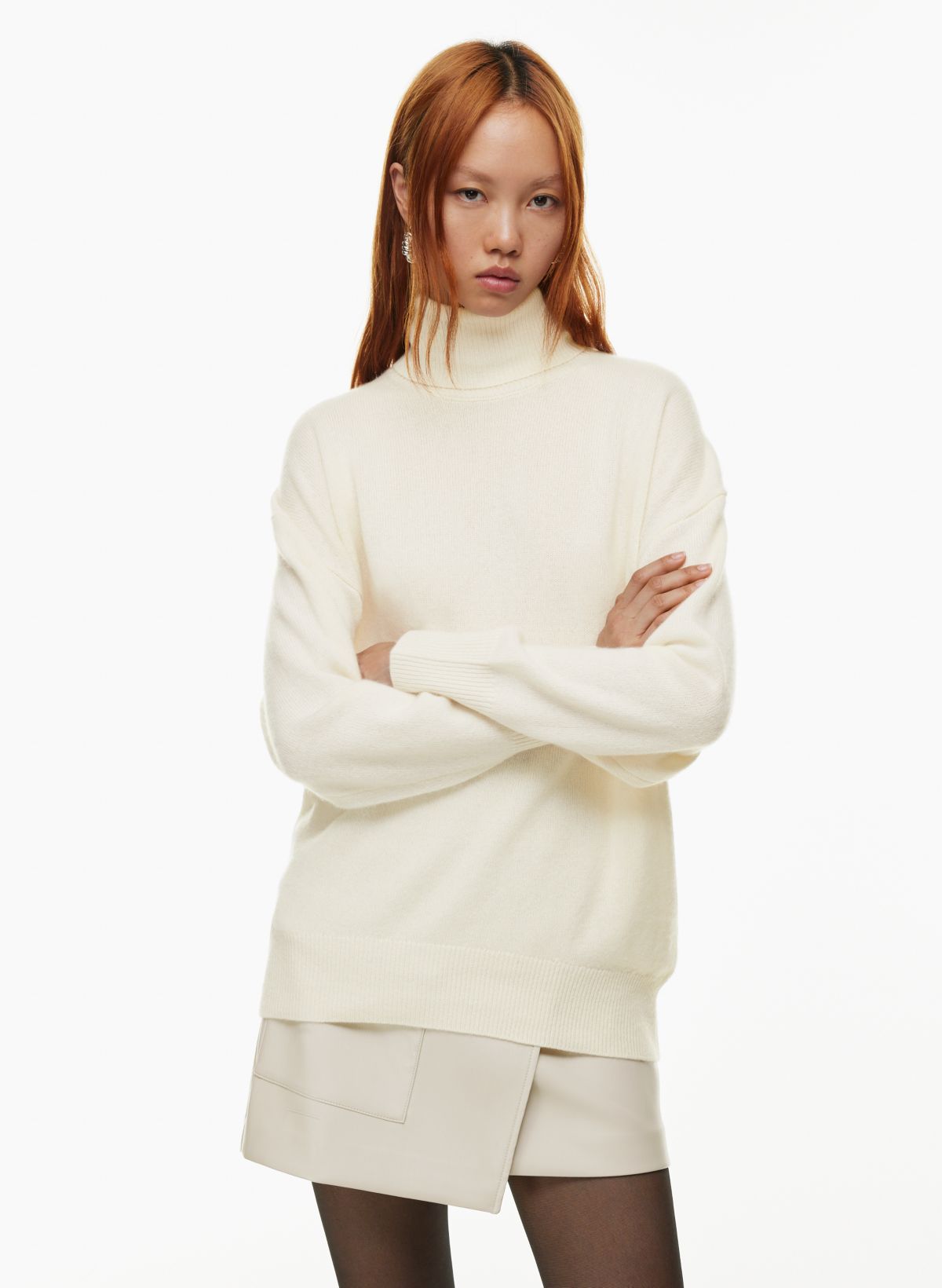 Women's Half Turtleneck Cashmere Sweater, 100% Cashmere Content, Knit Warm  Cashmere Sweater, Many Colors (Color : White, Size : X-Large) : :  Clothing, Shoes & Accessories