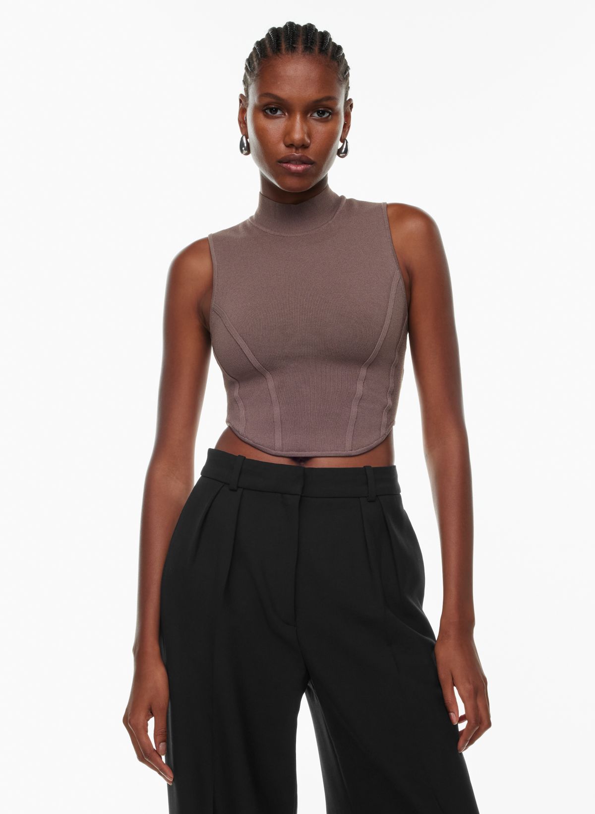 Babaton, Tops, Sculpt Knit Squareneck Cropped Tank Babaton Aritzia