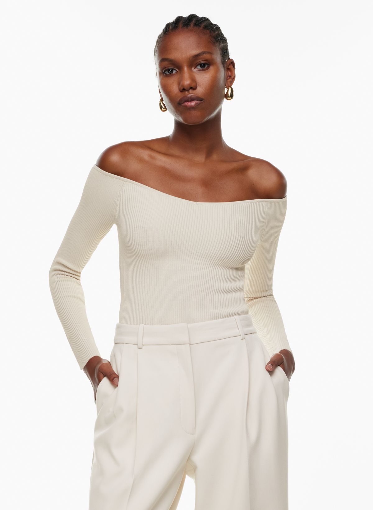 Babaton SCULPT KNIT ELOQUENCE LONGSLEEVE | Aritzia US