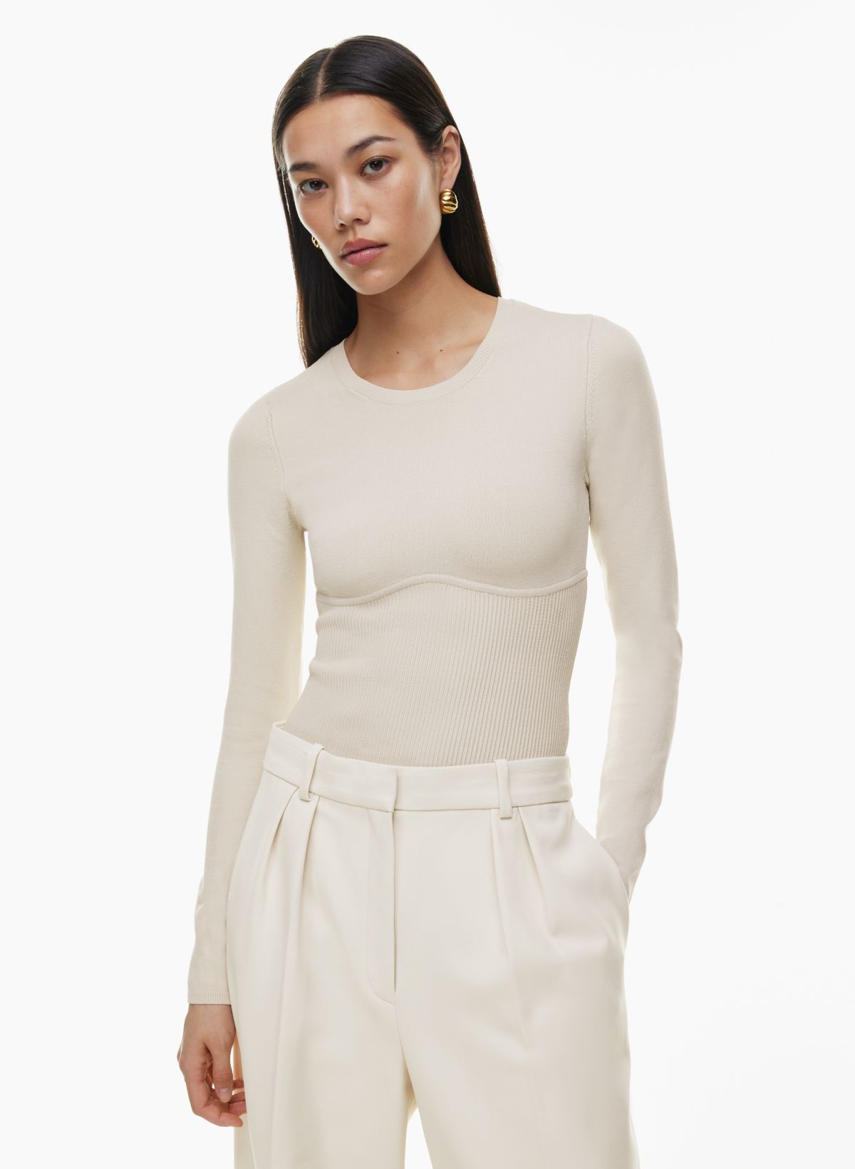 Babaton SCULPT KNIT EMPIRE LONGSLEEVE | Aritzia CA