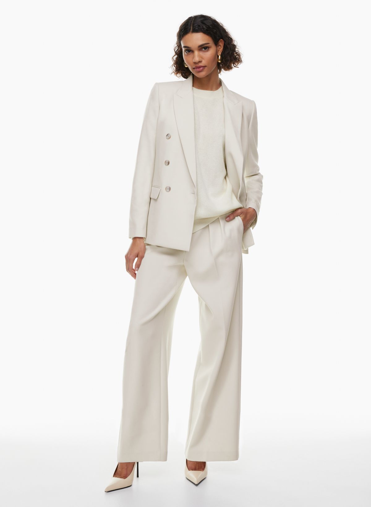 Charlene Double Breasted Blazer & Cropped Pant Suit