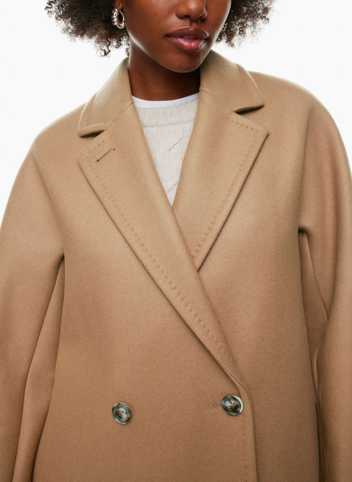 Aritzia camel wool outlet coat