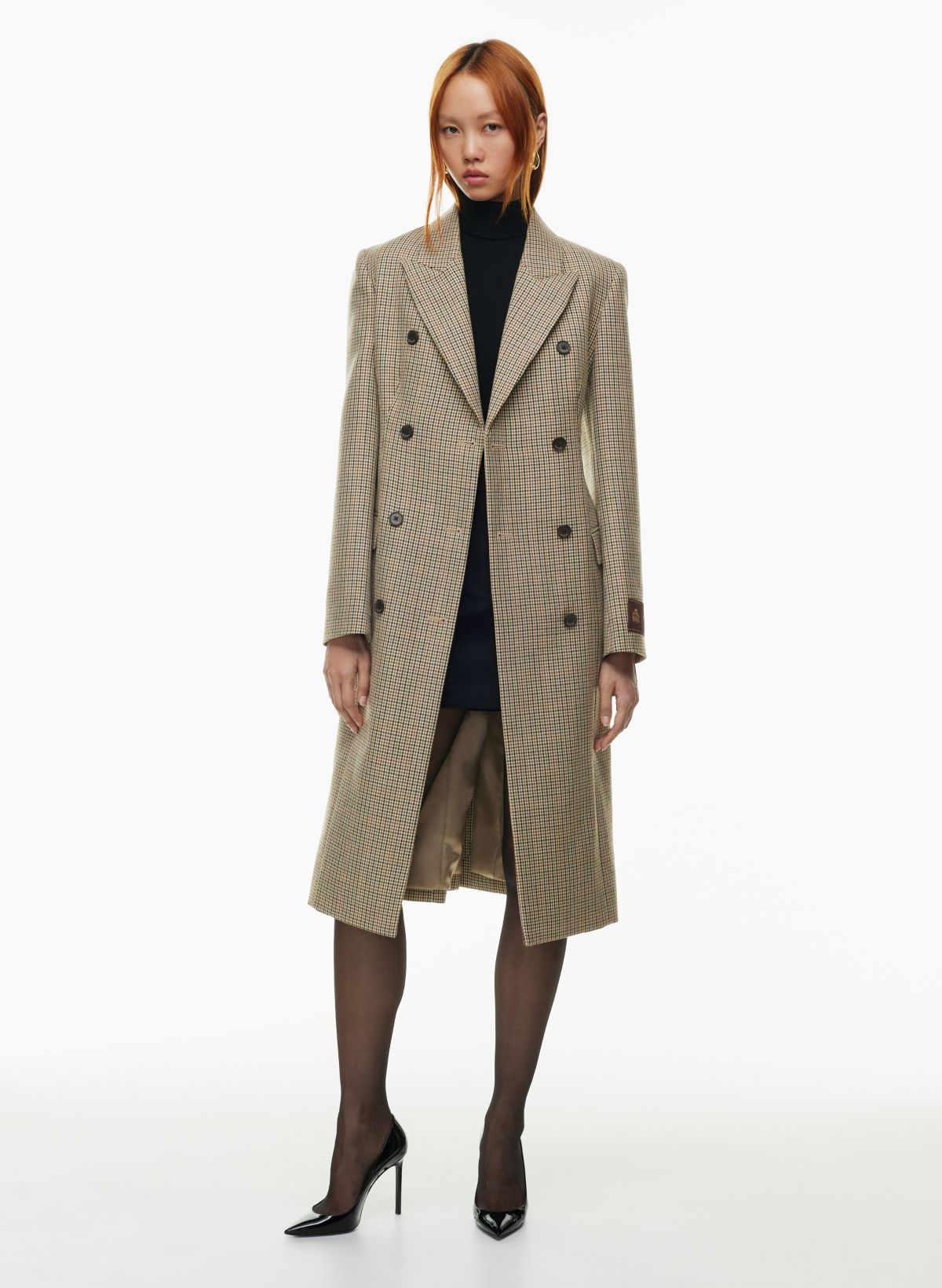 Vegan Women's Structured Vegan Wool Coat | Will's Vegan Store Tan / XL