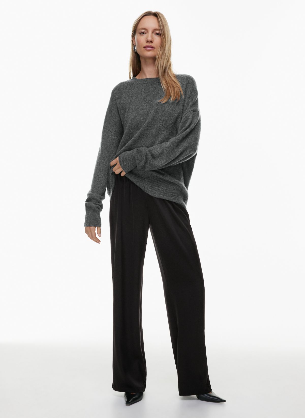 The Easy Wide Leg Pant in Satin