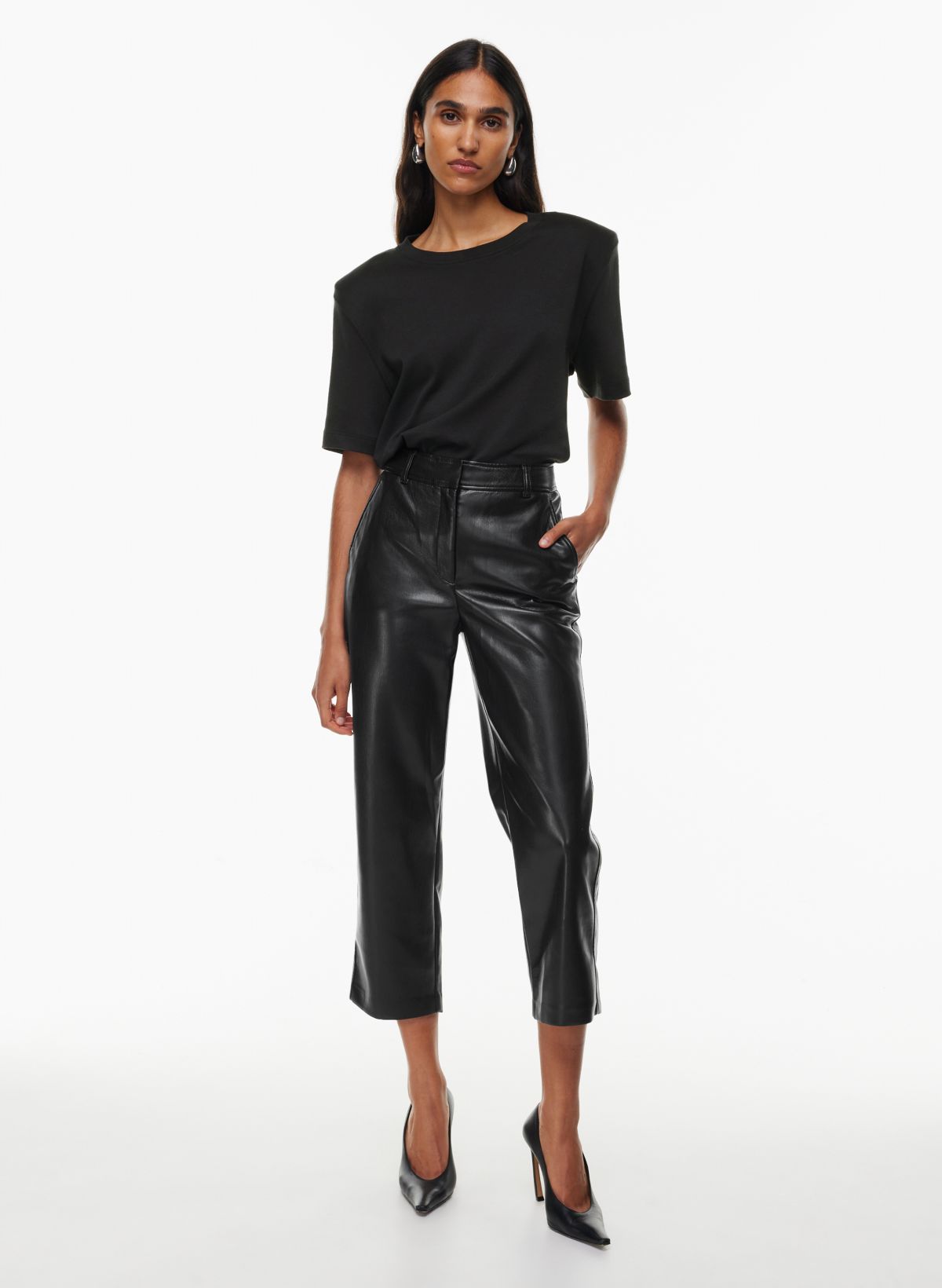 Soft faux-leather straight-leg pant, Icône, Shop Women%u2019s Straight Leg  Pants Online In Canada