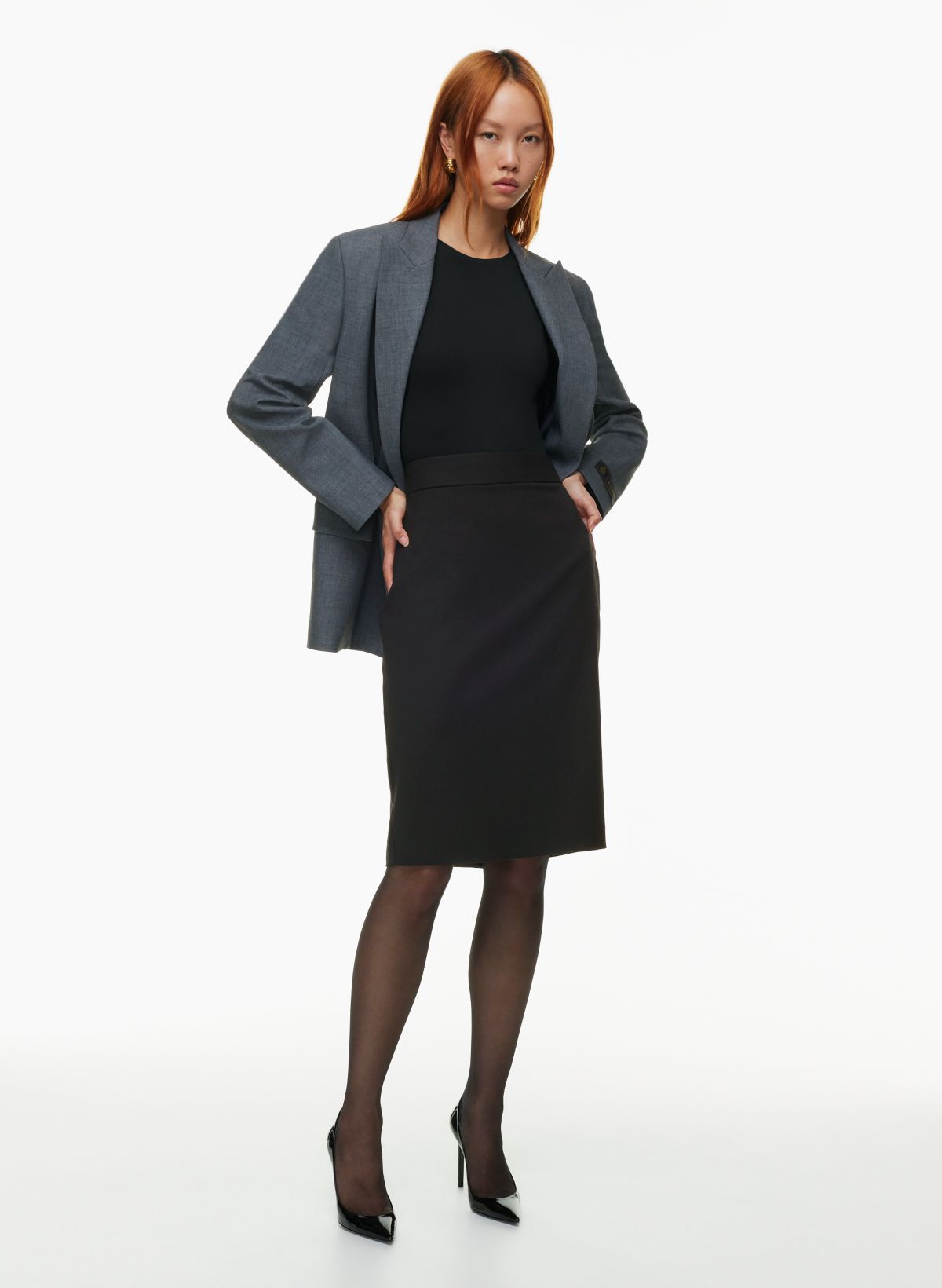 Woman in 2024 black skirt