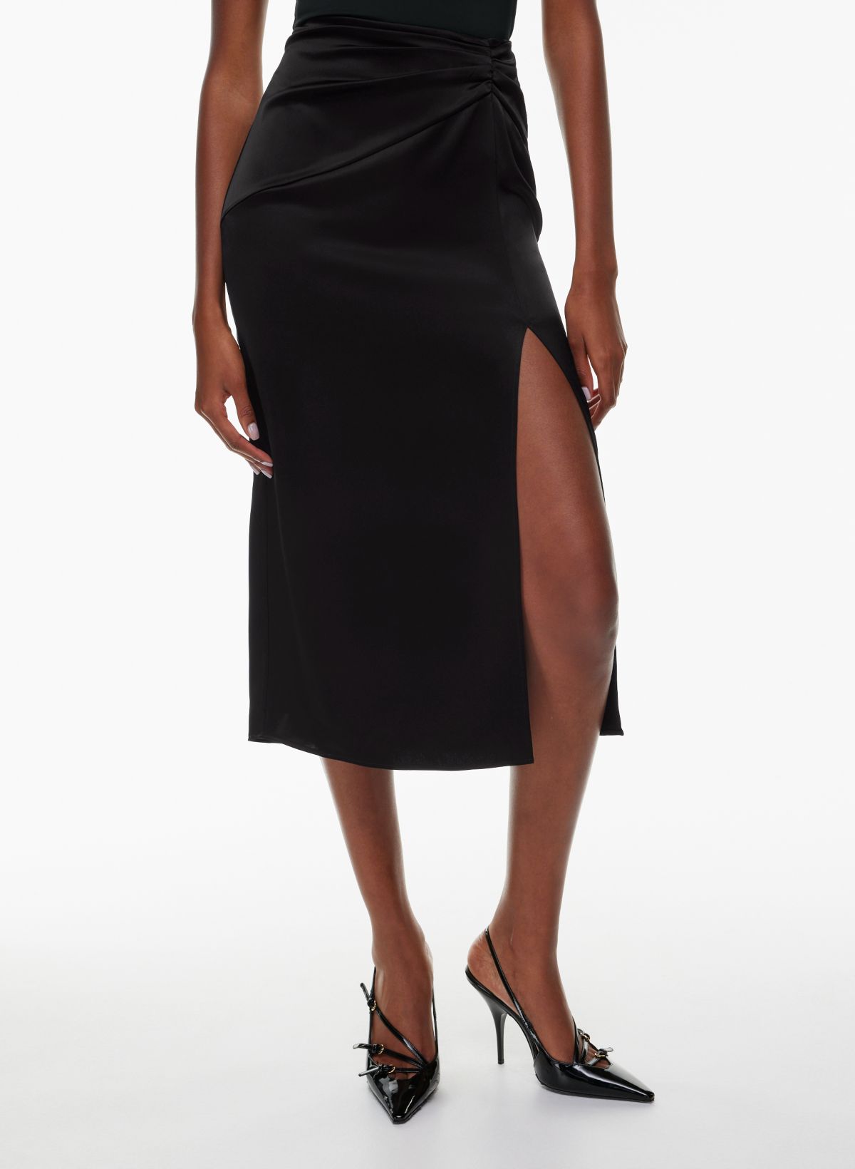 Satin Sheath Skirt