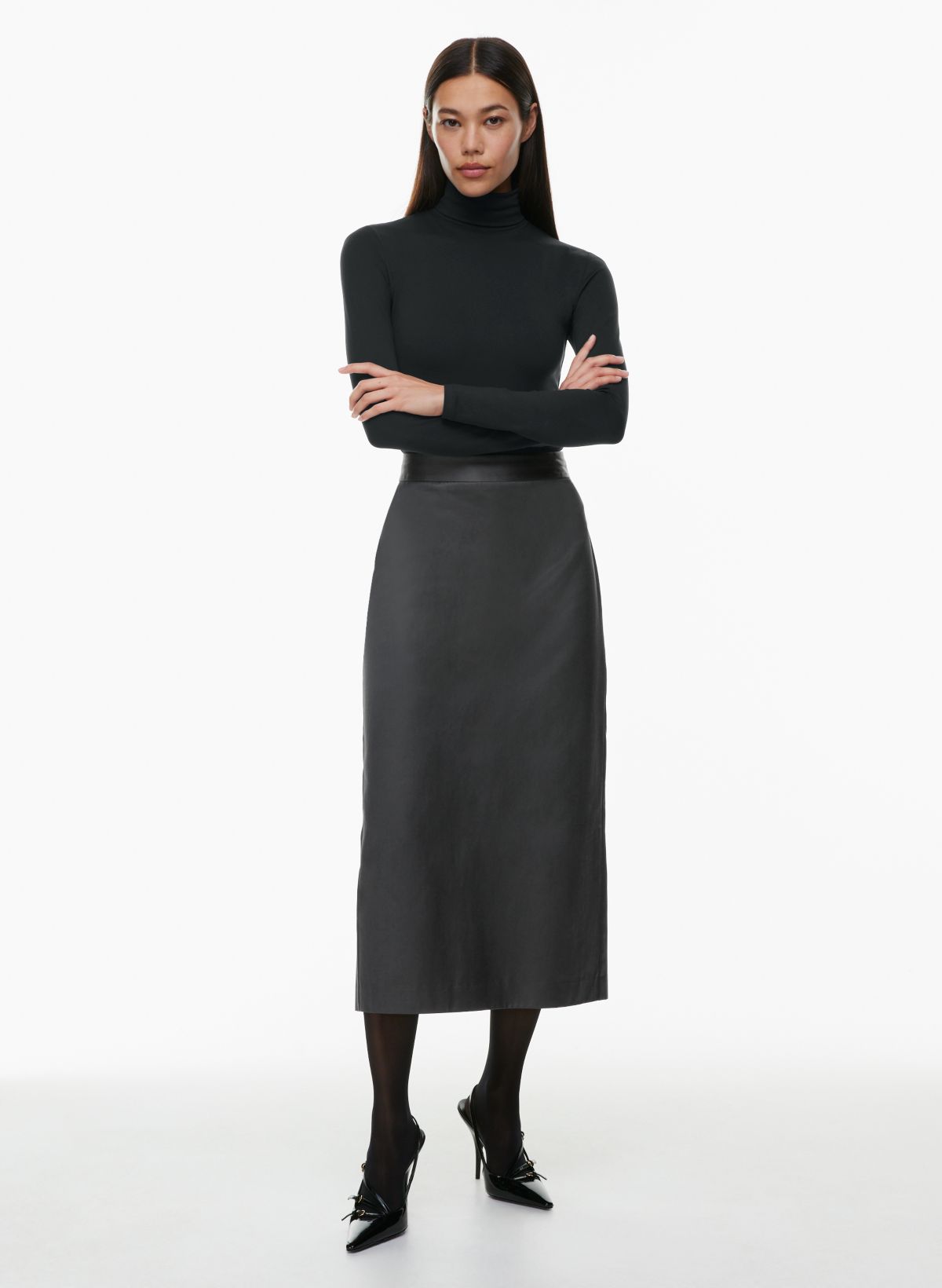 Aritzia long wool outlet skirt