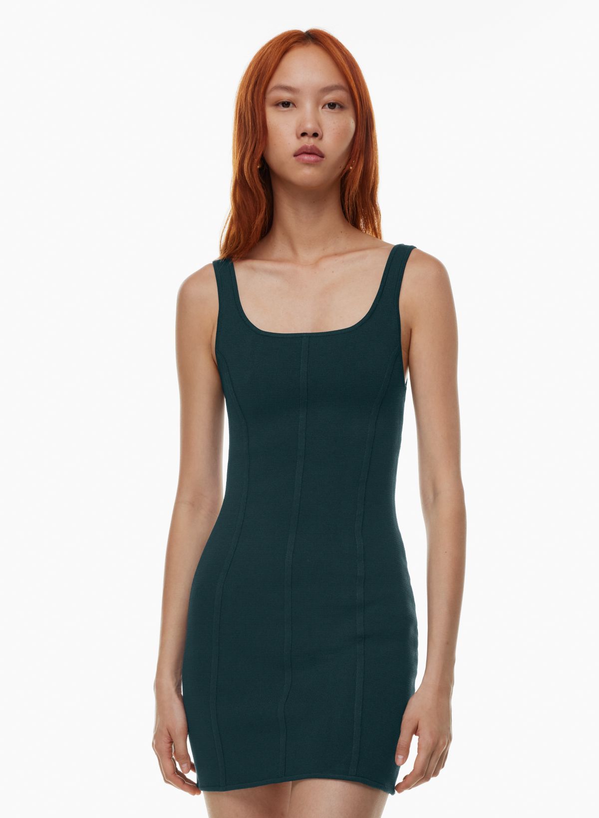 Babaton SCULPT KNIT V-NECK DRESS