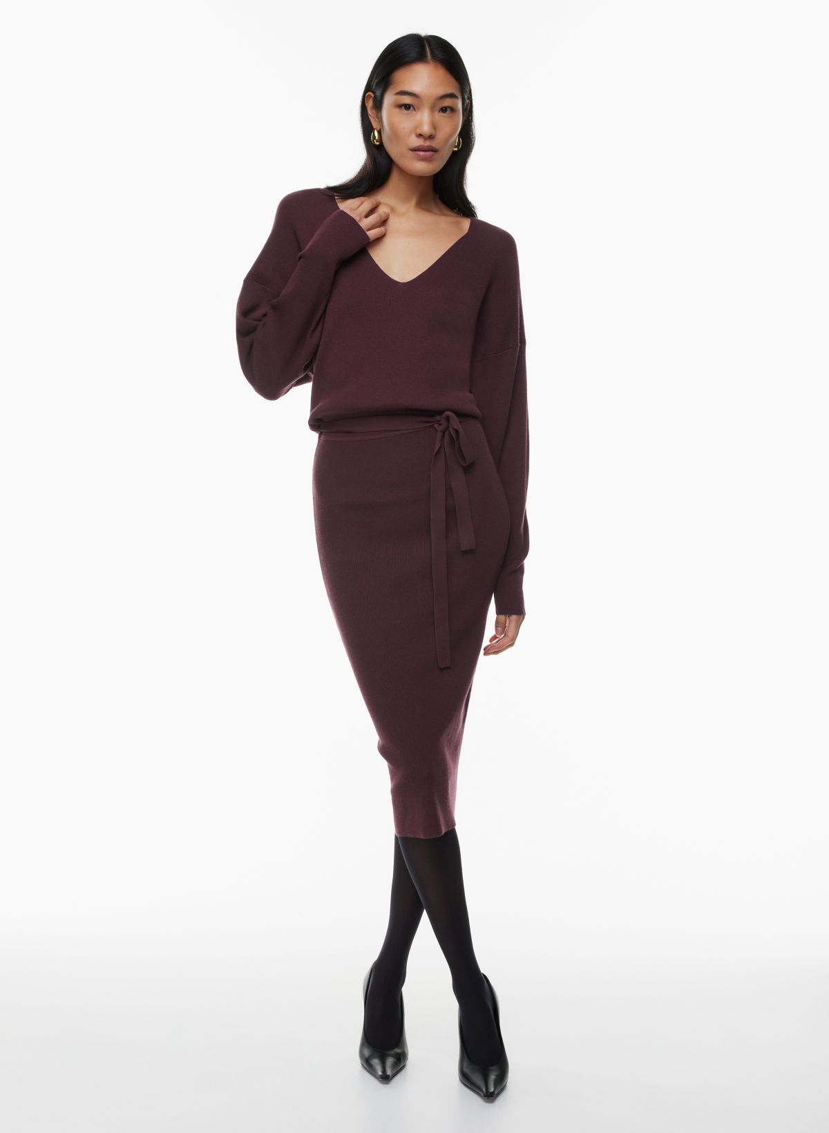 Aritzia burgundy clearance dress