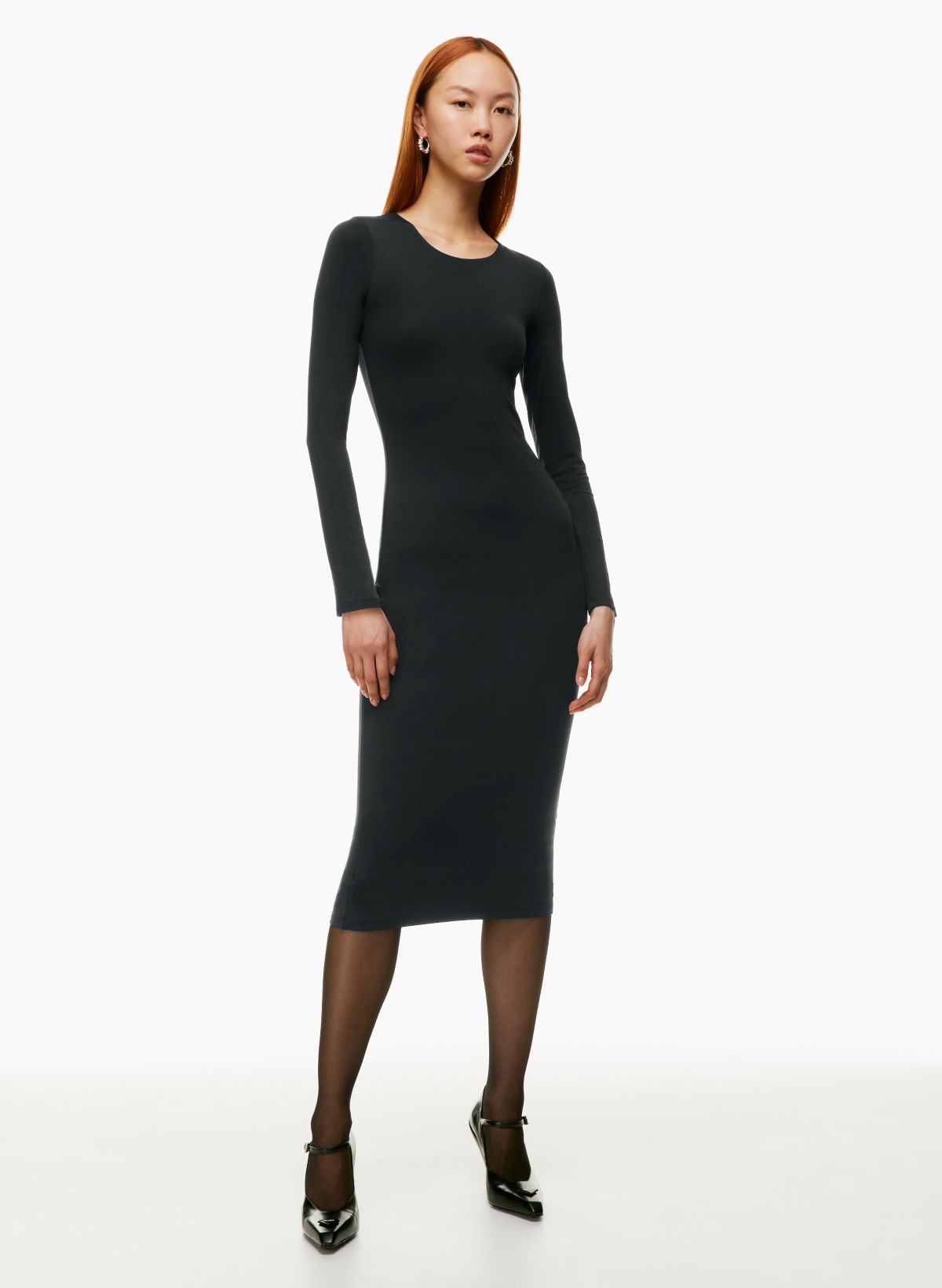 Contour CONTOUR CREW LONGSLEEVE MIDI DRESS Aritzia US