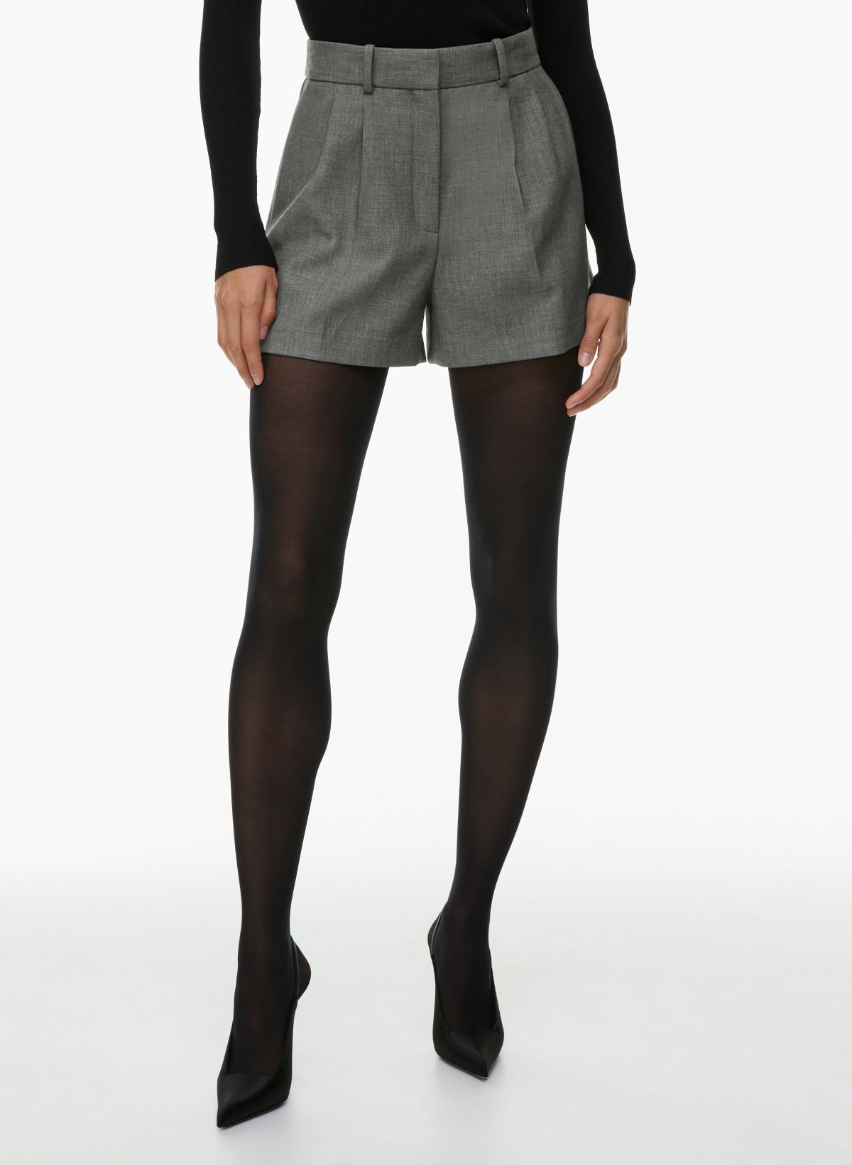Label Nylon Blend Shorts in Archive Beige
