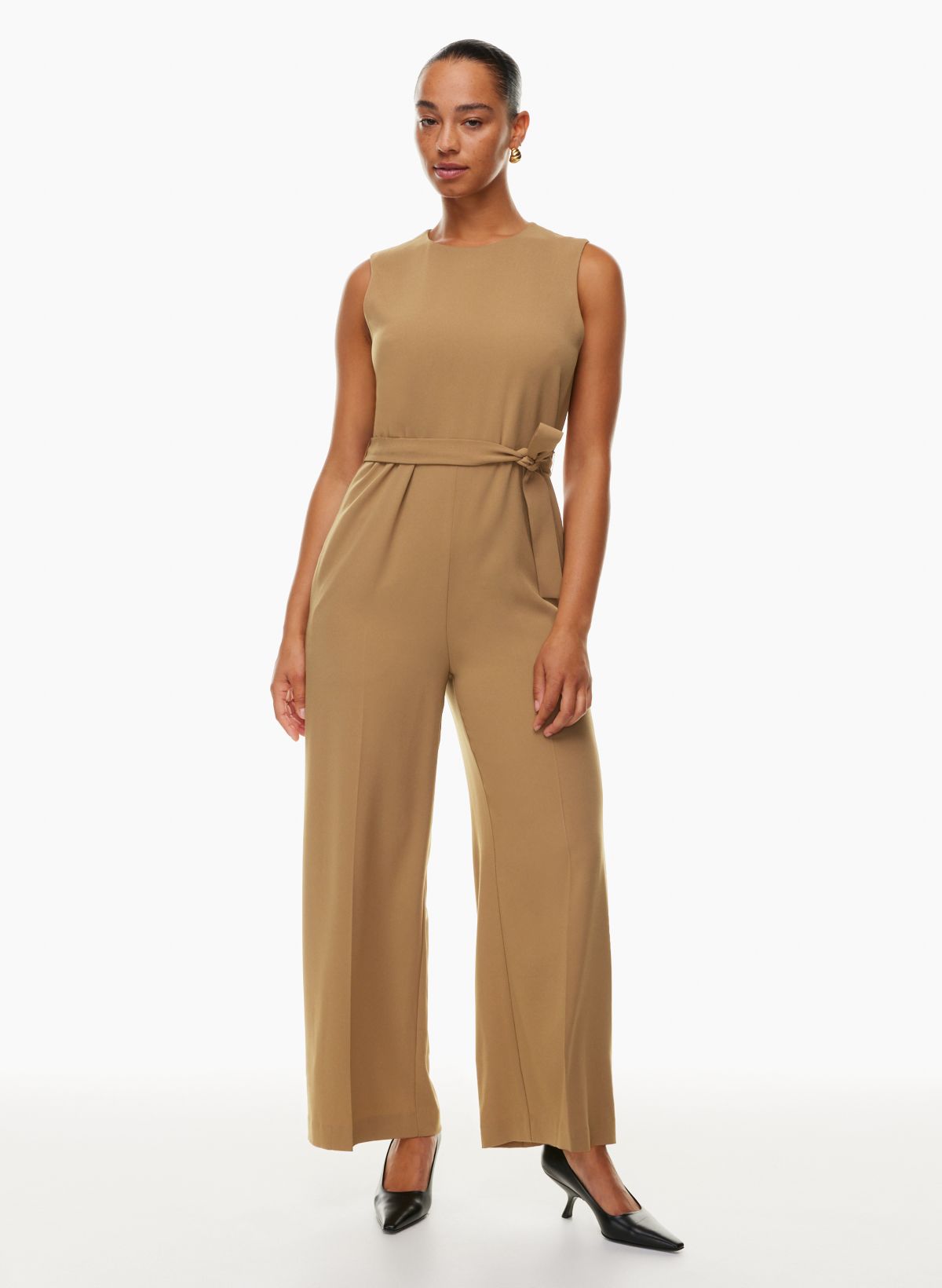 Wrap It Up Blush Satin Jumpsuit, Perfect For Night Out