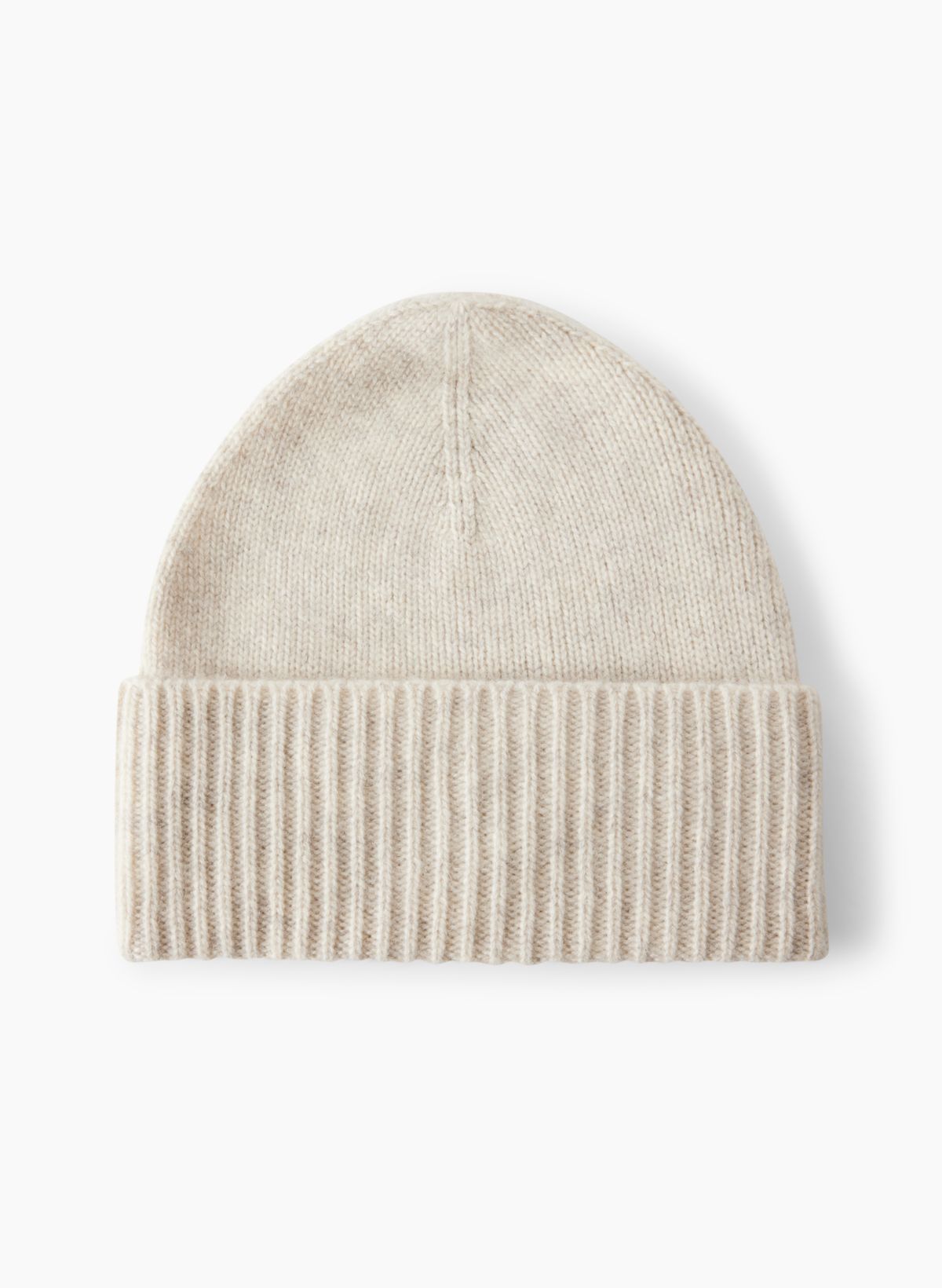 Ribbed cashmere beanie