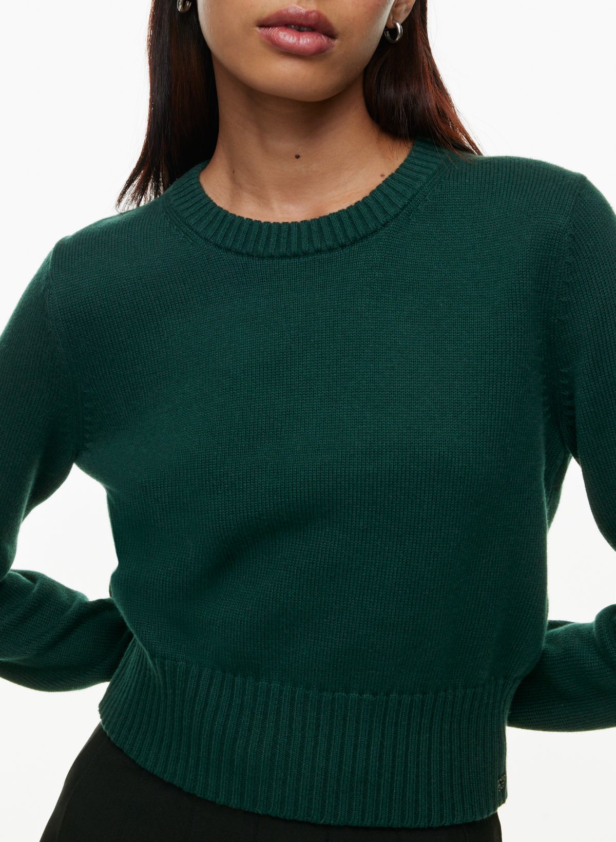 Hunter Green Fleece Lightweight Sweatshirt, Boutique Elise