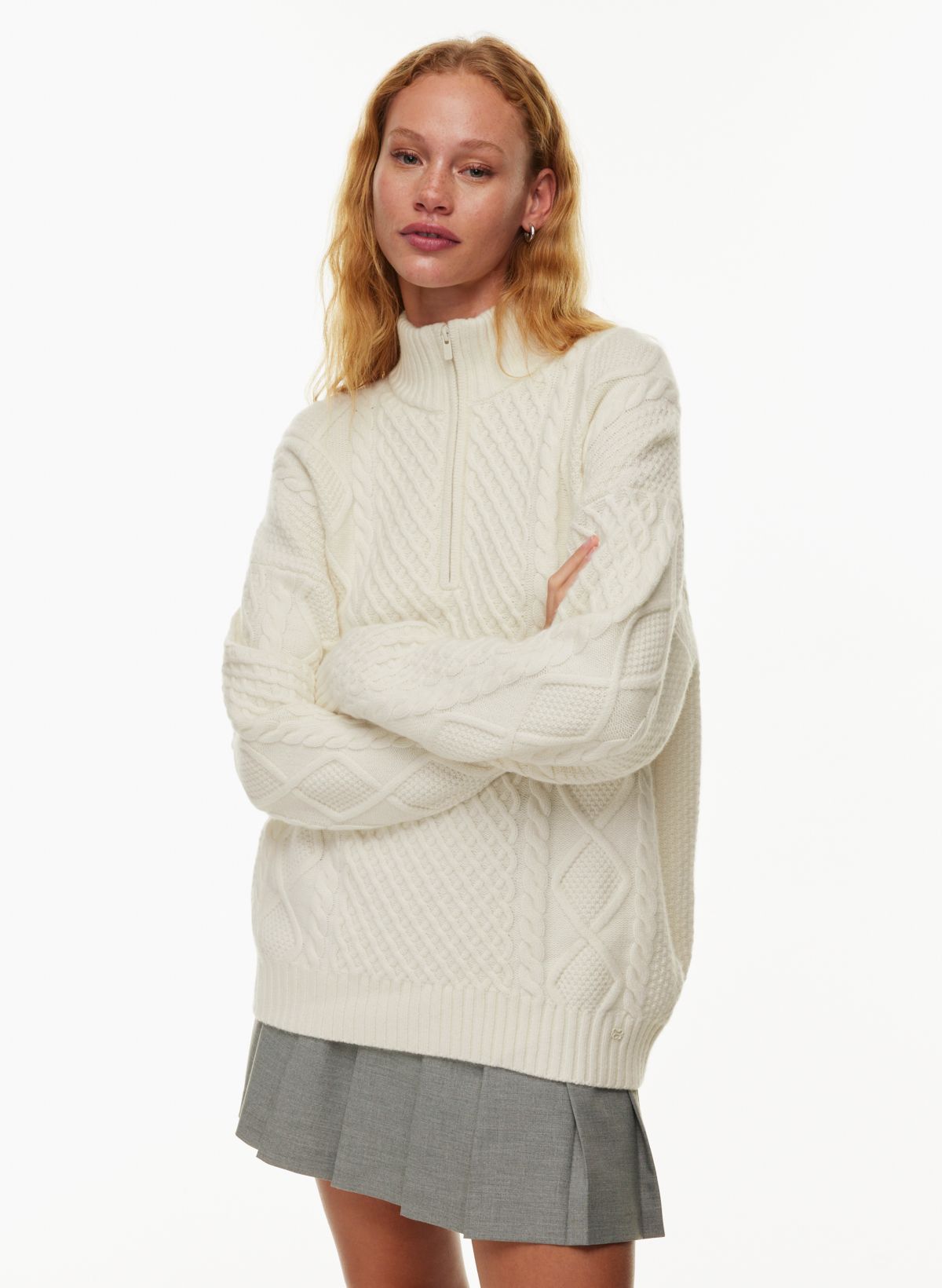 Sunday Best PEGGY TURTLENECK ¼ ZIP SWEATER | Aritzia US