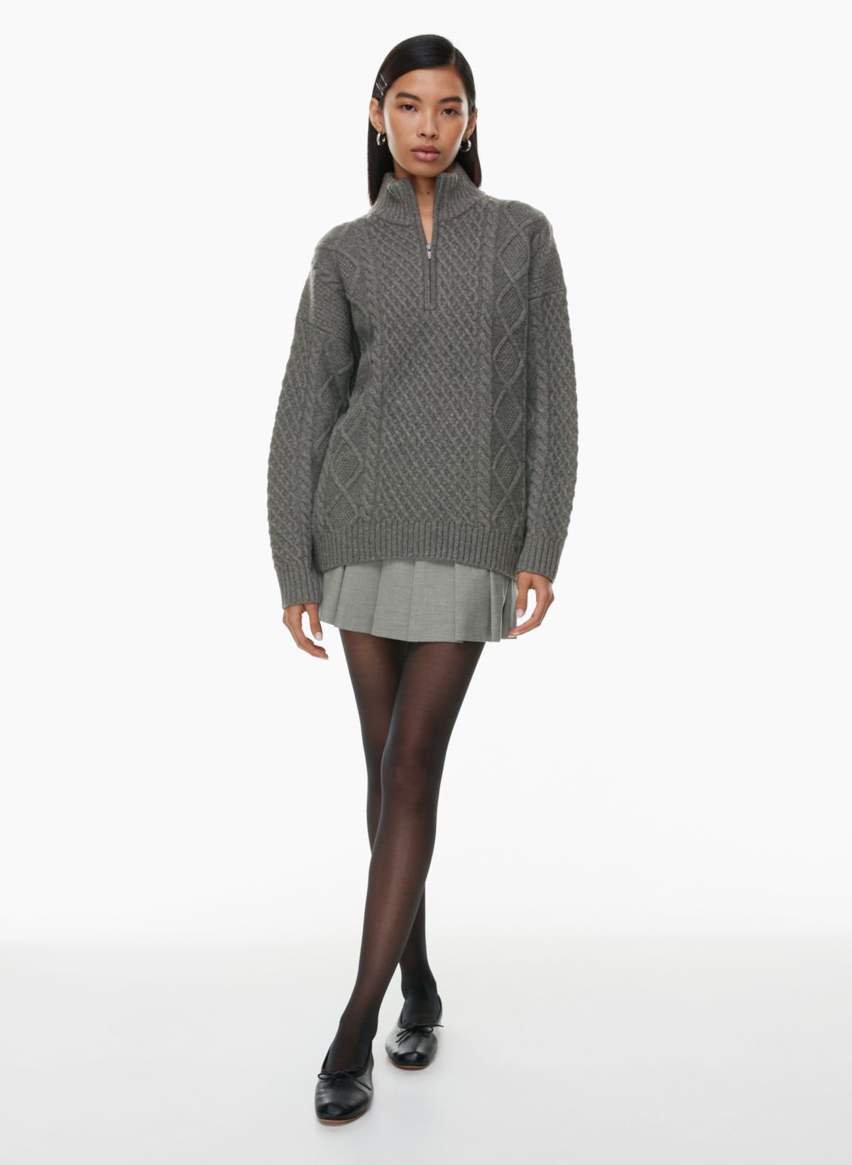 Sunday Best PEGGY TURTLENECK ¼ ZIP SWEATER | Aritzia CA