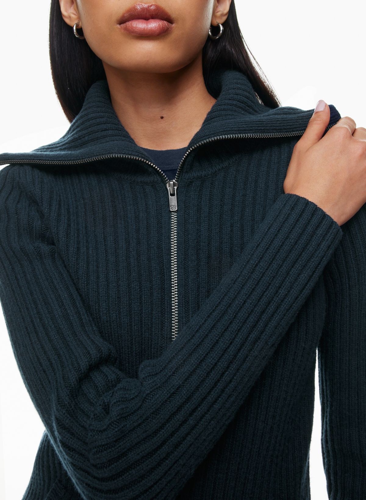 Organic Cotton Cashmere Zip Through Cardigan