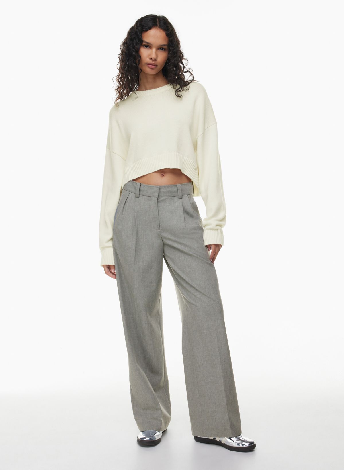 Buy Women's ITSE Foil Printed Mid-Rise Straight Pants Online