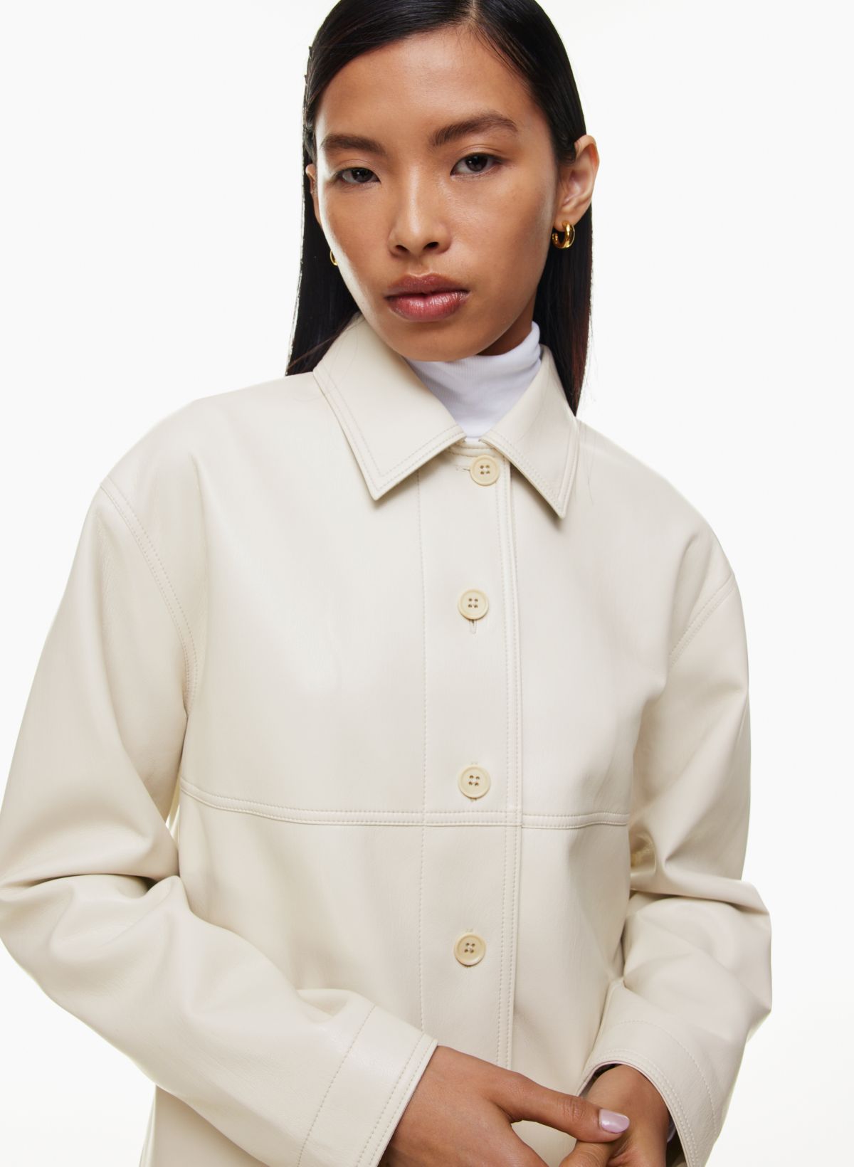 Loose Collar Satin Spencer Jacket - Women - Ready-to-Wear