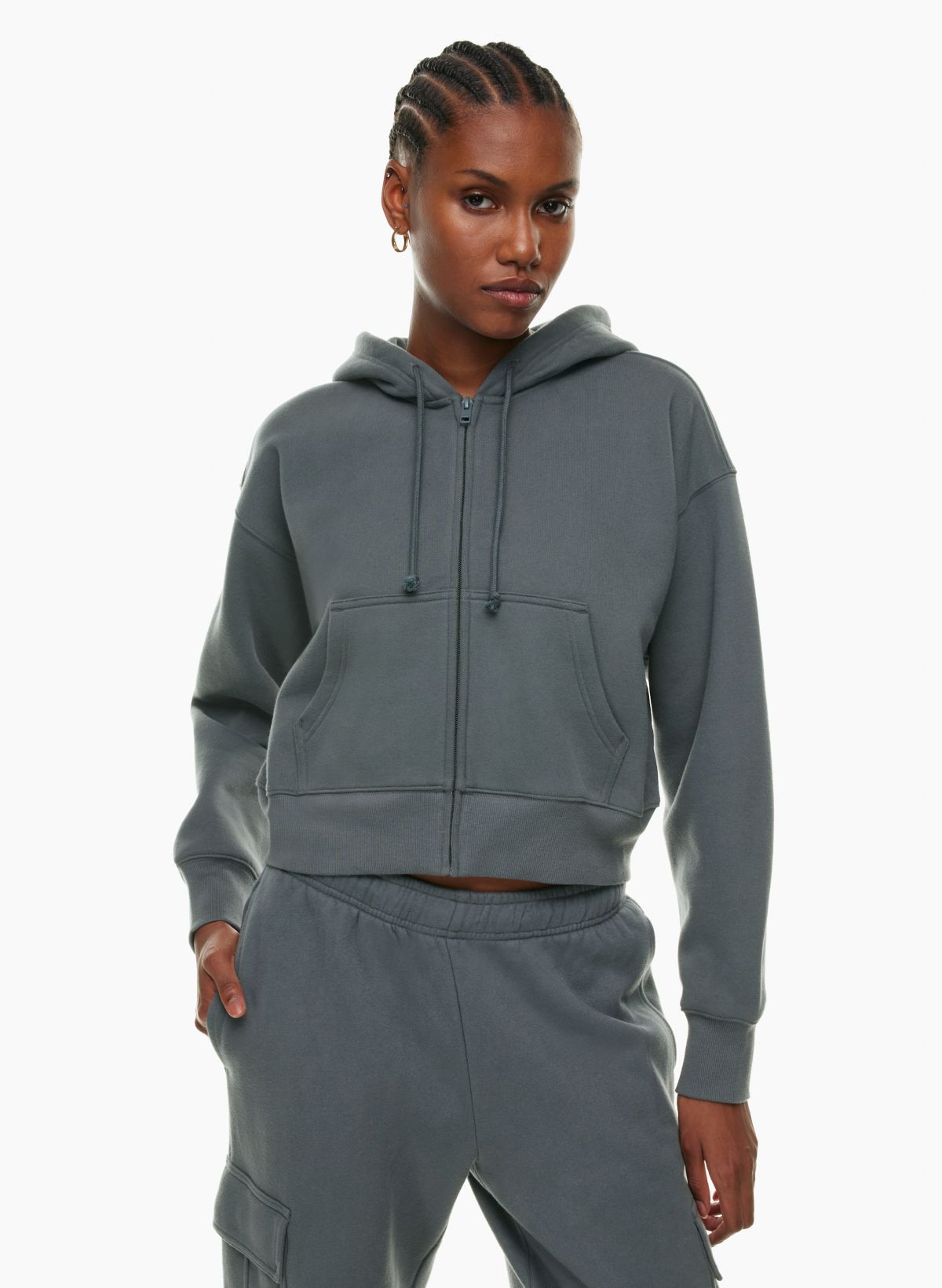 Tna COZY FLEECE BOYFRIEND BOXY ZIP HOODIE | Aritzia US