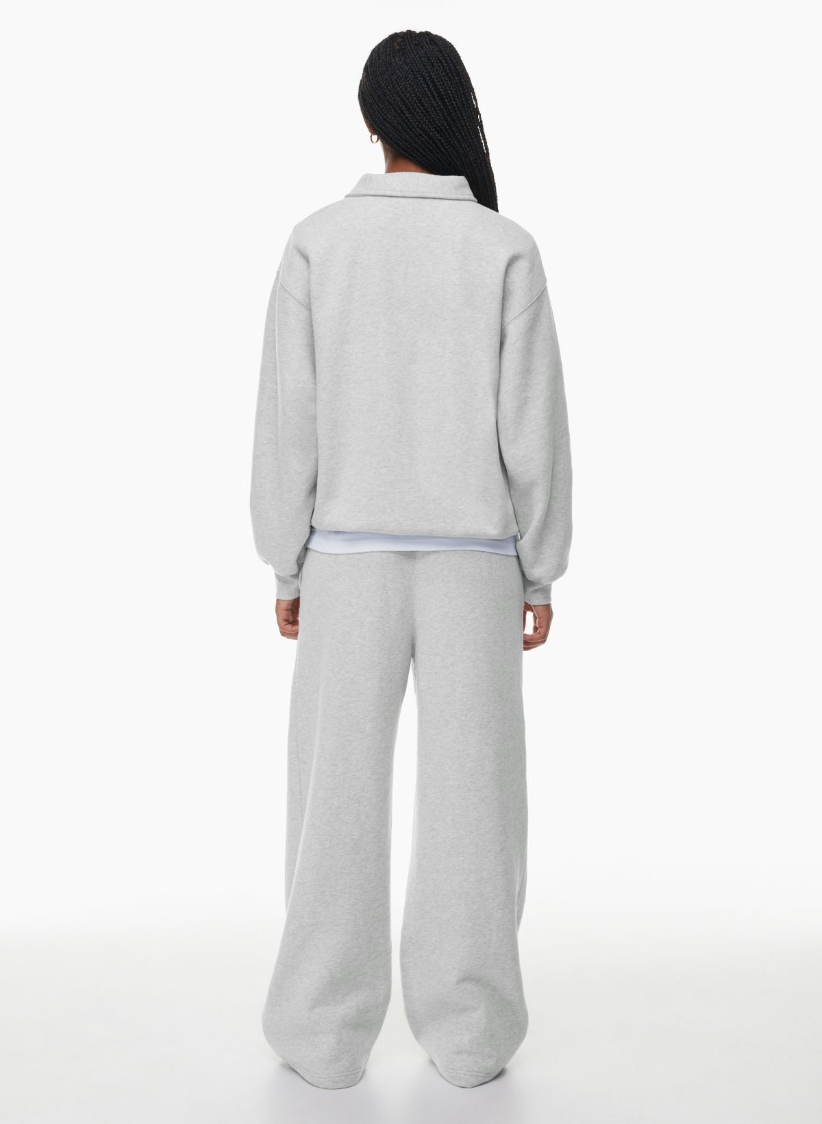 Tna COZY FLEECE BOYFRIEND POLO SWEATSHIRT | Aritzia US