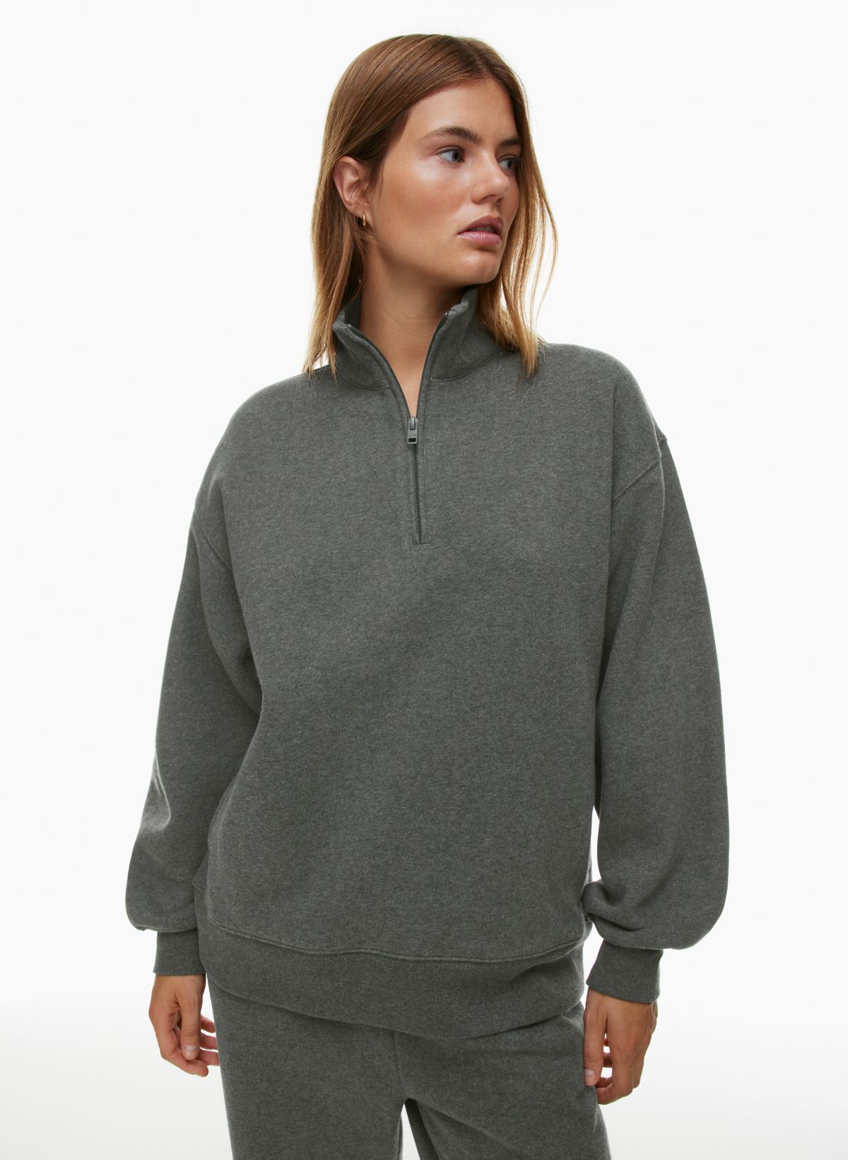 FLEECE SWEAT HALF ZIP SHIRT