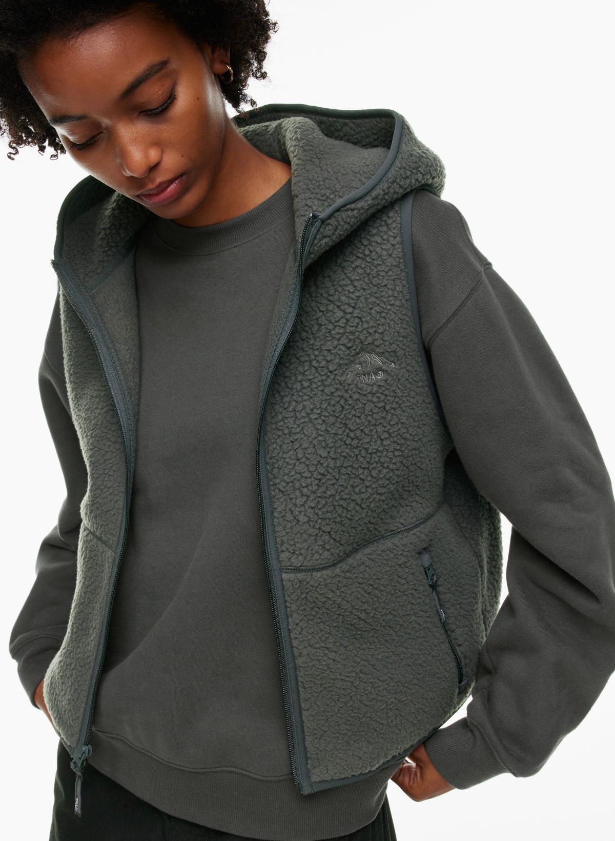 Plus size polar fleece on sale vest