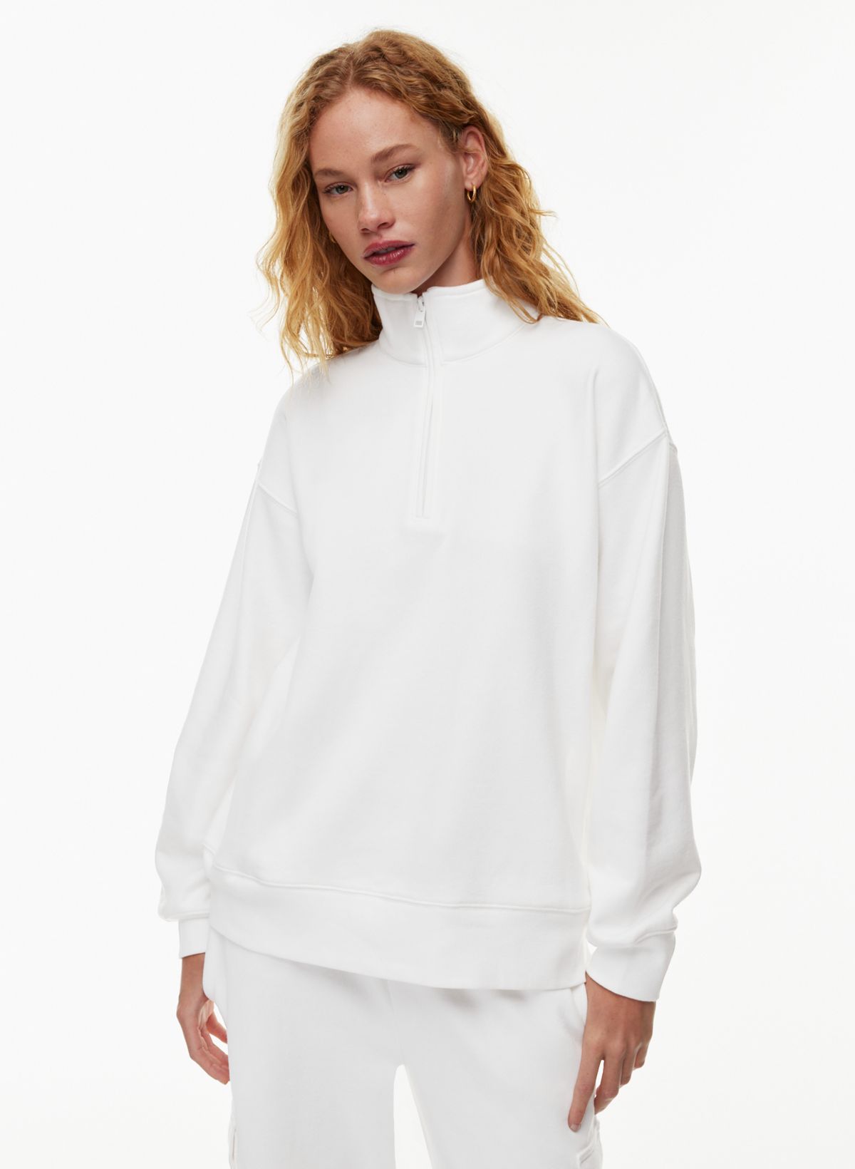 Valerie half-zip oversized sweatshirt top