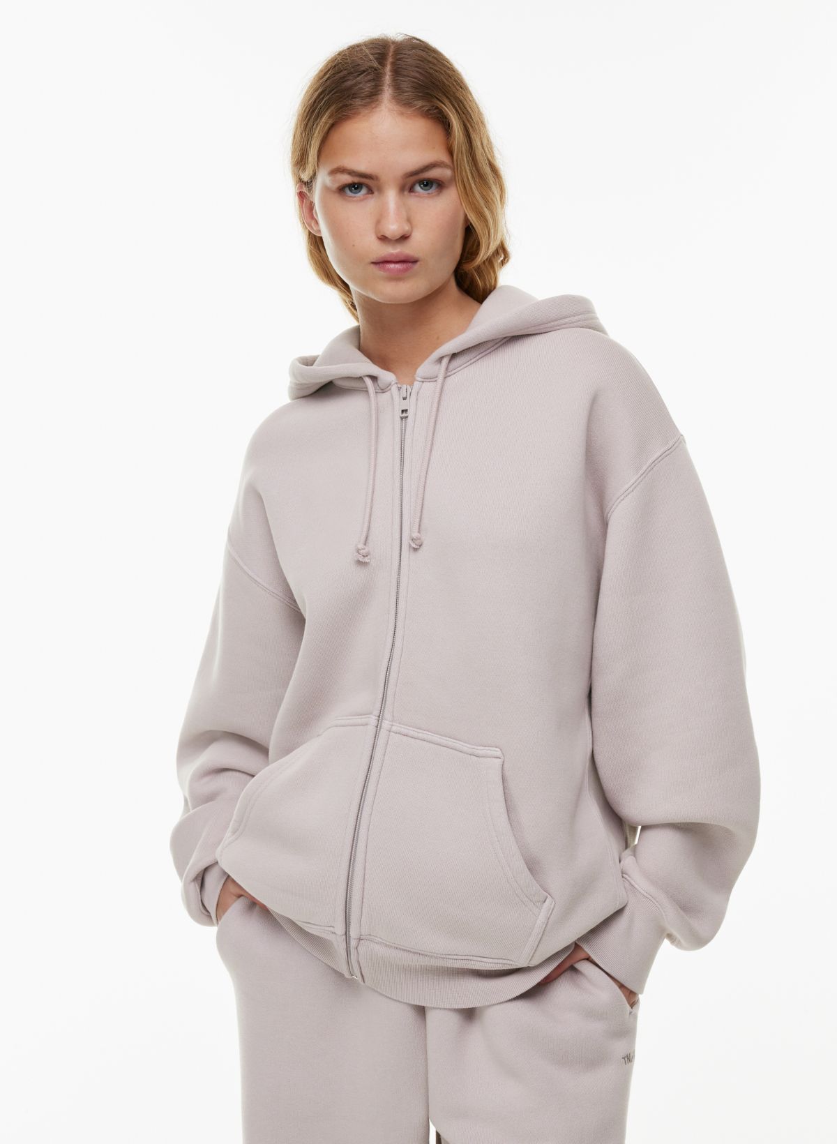 Tna TERRY FLEECE BOYFRIEND ZIP HOODIE