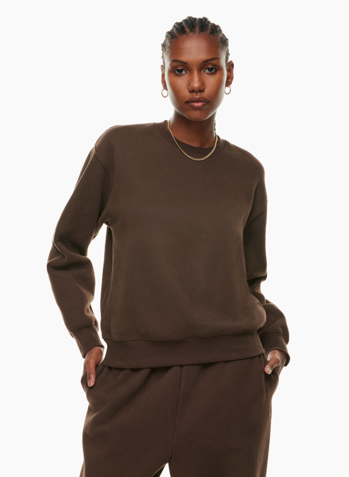 Tna COZY FLEECE PERFECT CREW SWEATSHIRT | Aritzia US