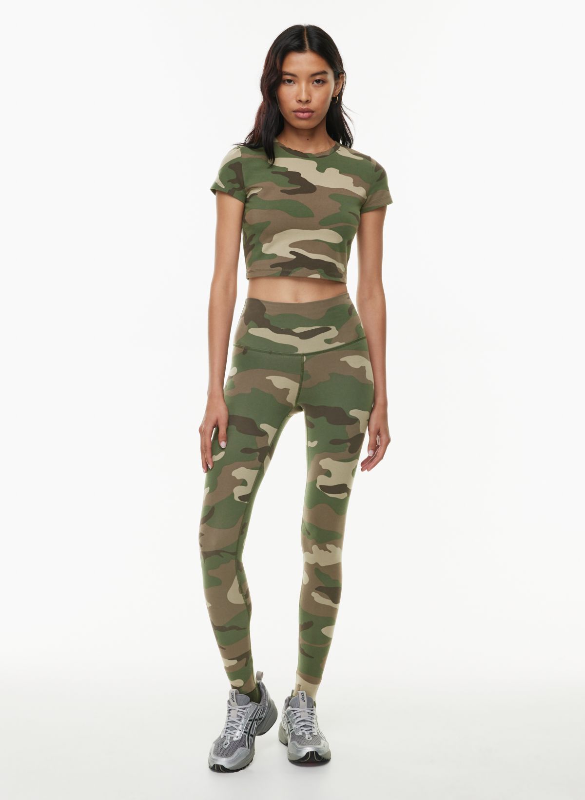 BKE Camo Lace-Up Cut-Out T-Shirt - Women's T-Shirts in Camo